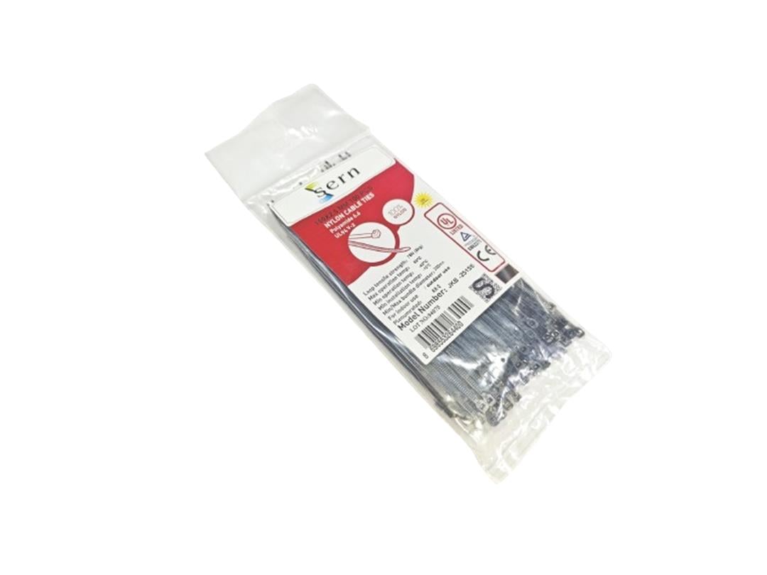 06. Cable Ties and Accessories15cm Standard Black Cable Ties – 2.5mm Width Plastic Zip Ties – Pack of 10015cm Standard Black Cable Ties – 2.5mm Width Plastic Zip Ties – Pack of 100