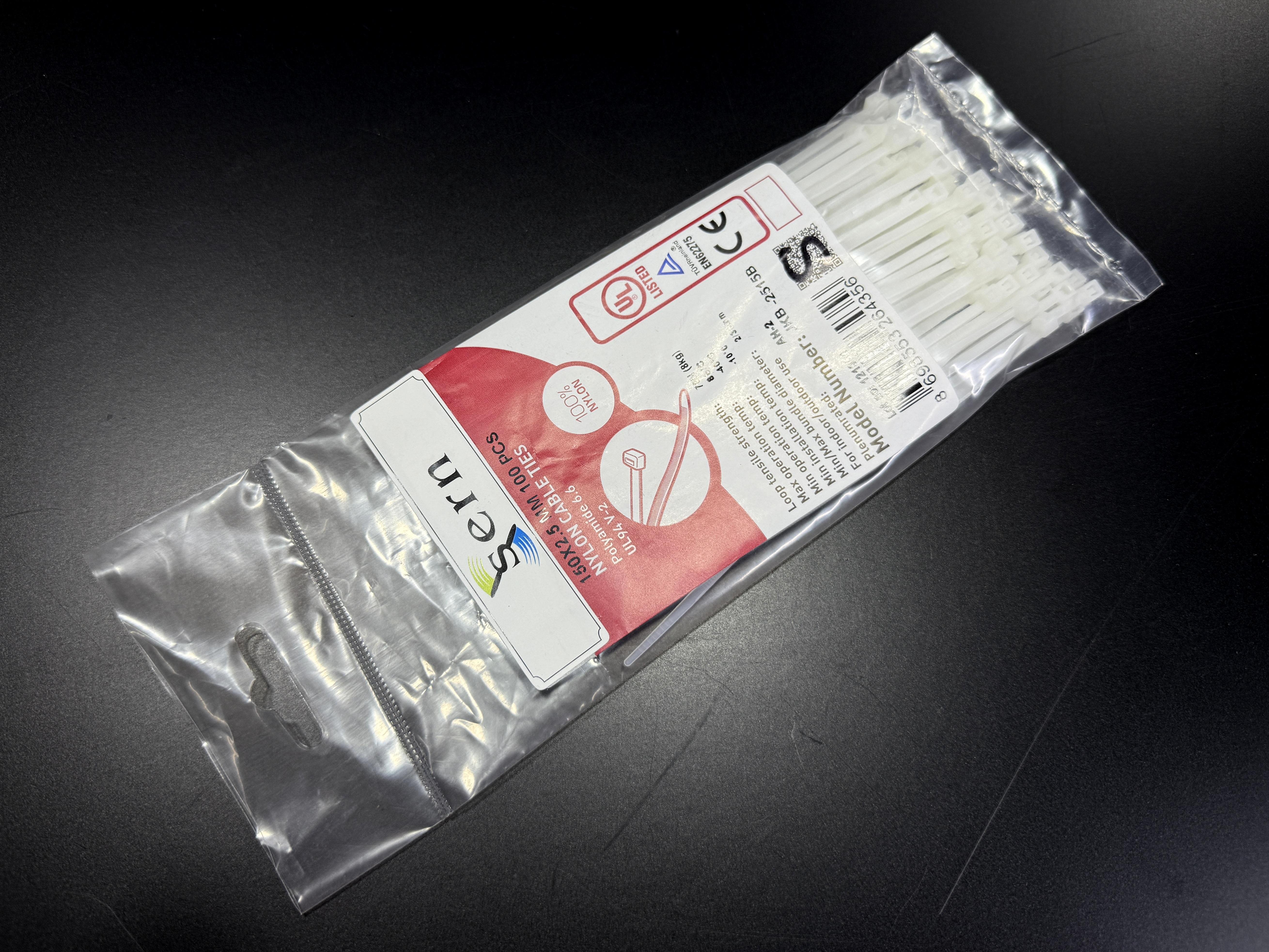 06. Cable Ties and Accessories15cm Standard White Cable Ties – 2.5mm Width Plastic Zip Ties – Pack of 10015cm Standard White Cable Ties – 2.5mm Width Plastic Zip Ties – Pack of 100