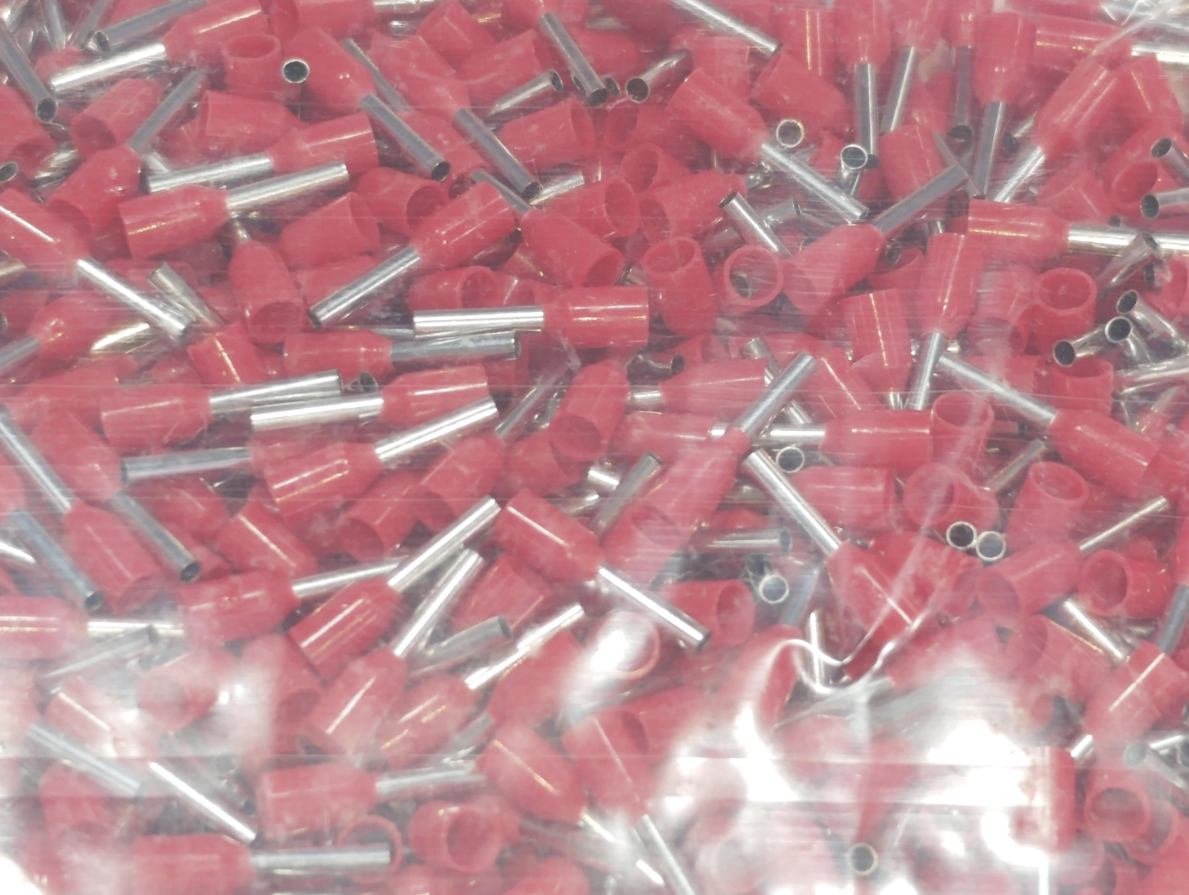 07.Cable Ferrules1mm Insulated Single Wire Ferrules – French Standard – Red – Pack of 10001mm Insulated Single Wire Ferrules – French Standard – Red – Pack of 1000