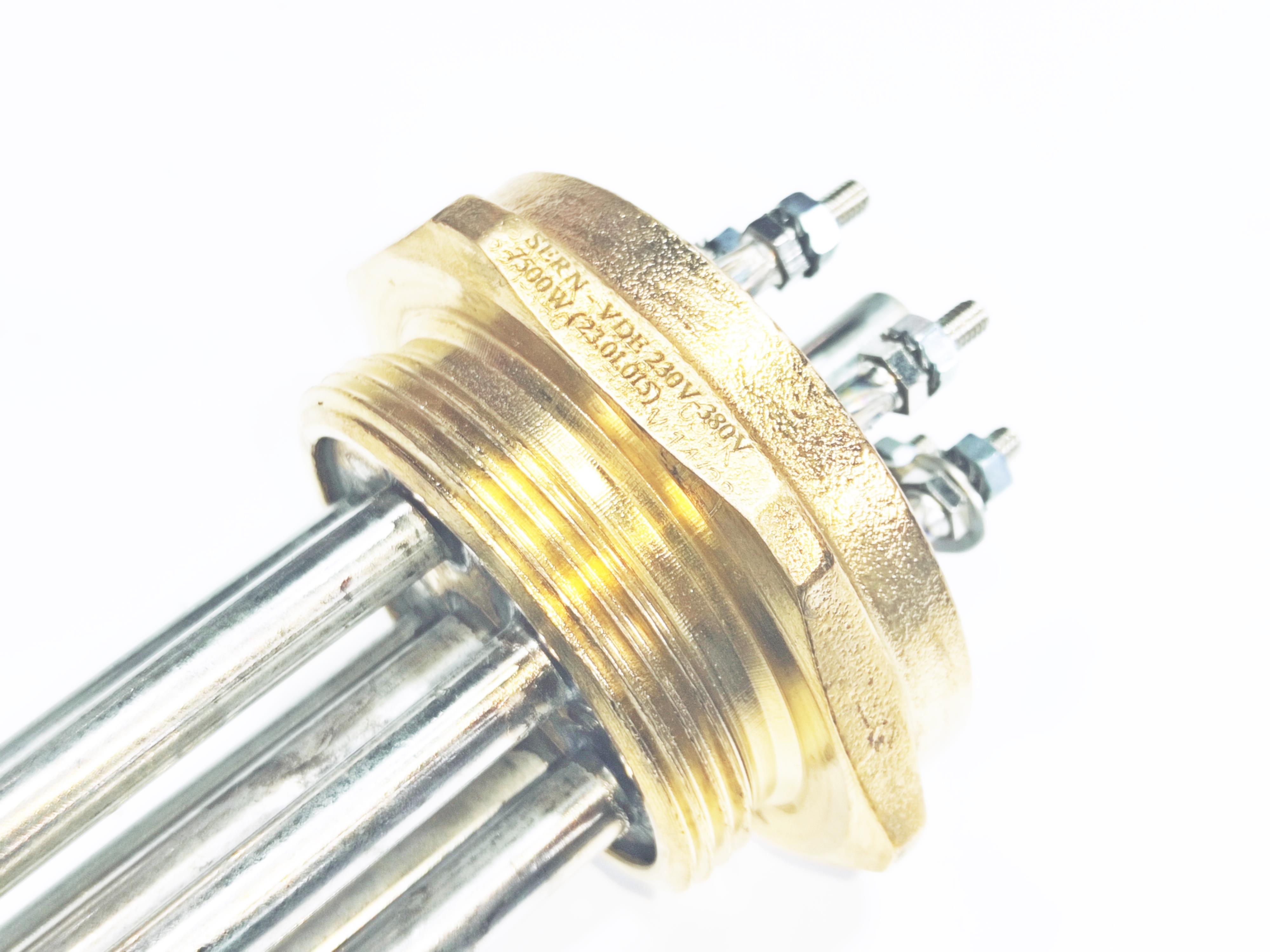 2 Inch Chrome 304 7500W 230/380V 35cm Three-Phase Industrial Heating Elements / Heating Resistance