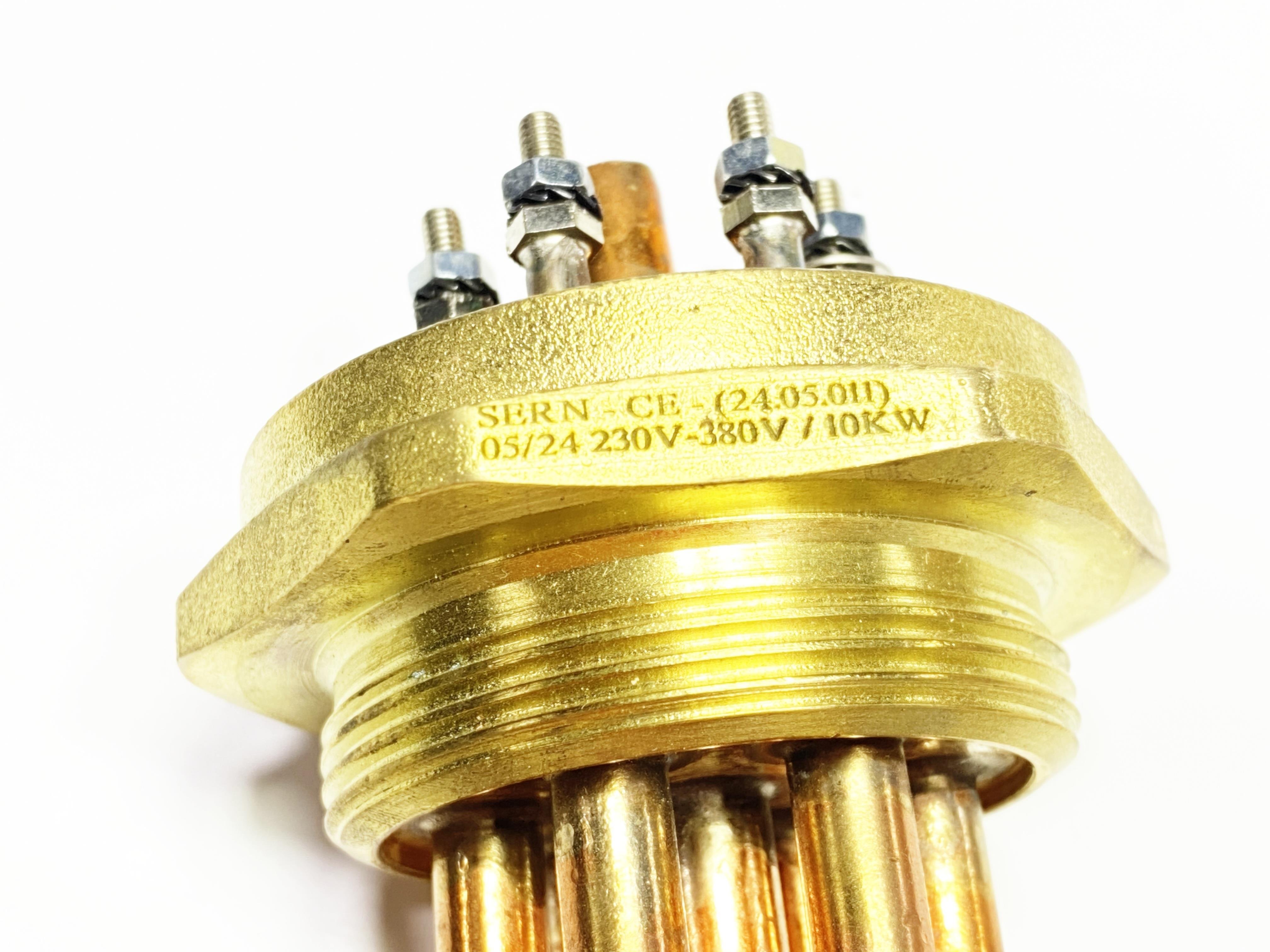 05.Copper Trifaze Head Heaters2 Inch Copper 10KW 380V 40cm Three Phase Industrial Heating Element2 Inch Copper 10KW 380V 40cm Three Phase Industrial Heating Element