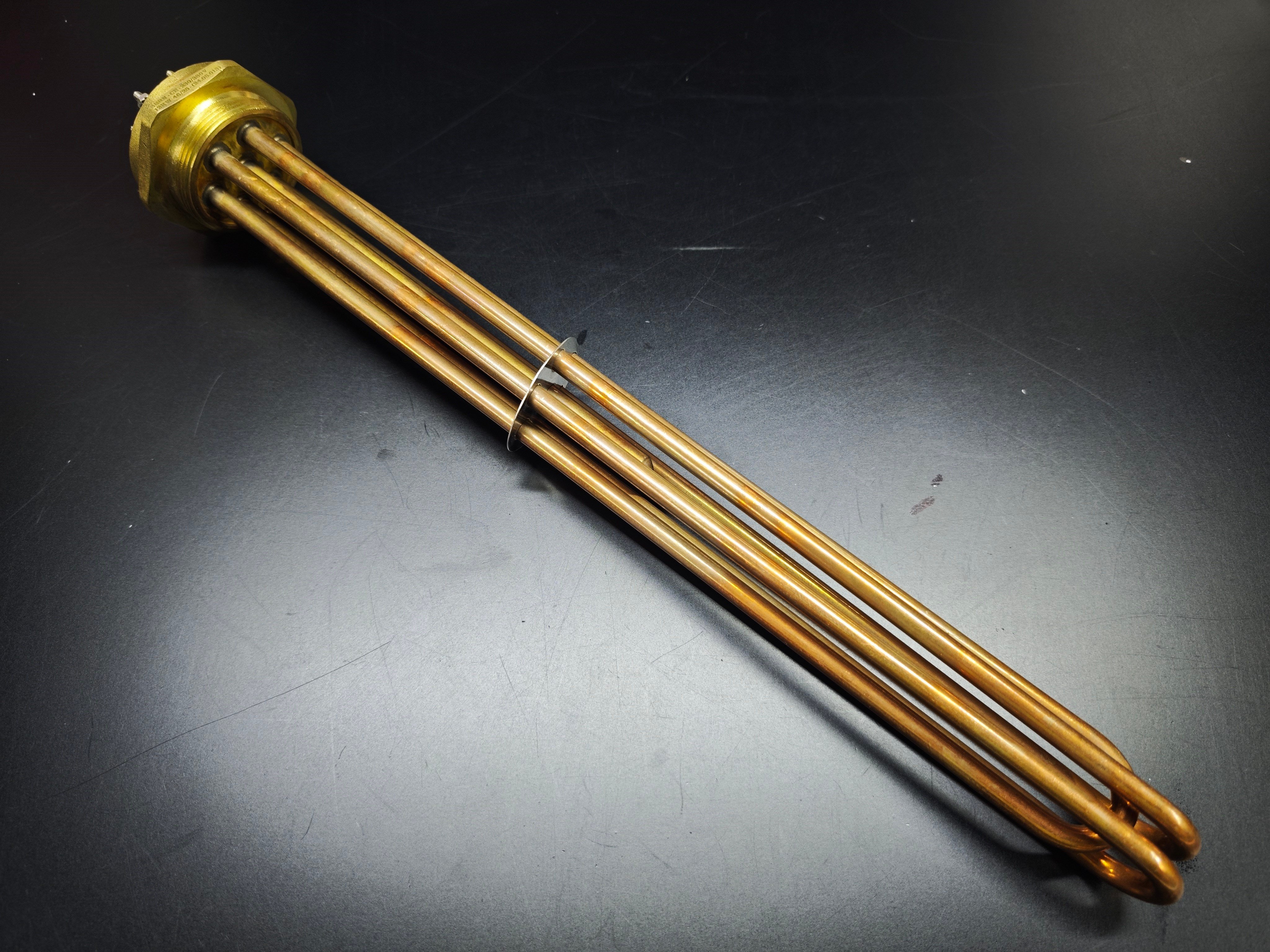 05.Copper Trifaze Head Heaters2 Inch Copper 12KW 380V 45cm Three Phase Industrial Heating Element2 Inch Copper 12KW 380V 45cm Three Phase Industrial Heating Element