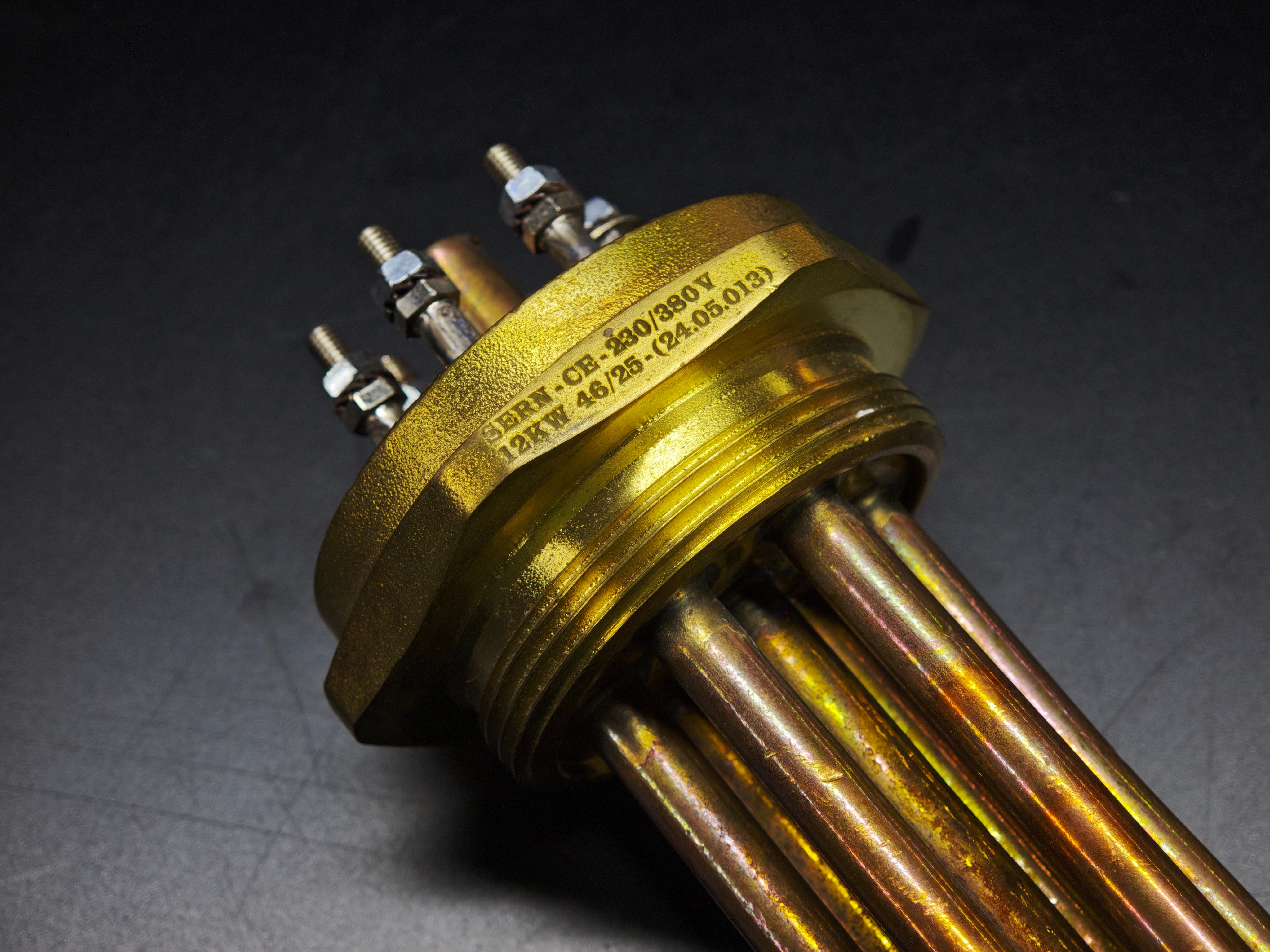05.Copper Trifaze Head Heaters2 Inch Copper 12KW 380V 45cm Three Phase Industrial Heating Element2 Inch Copper 12KW 380V 45cm Three Phase Industrial Heating Element