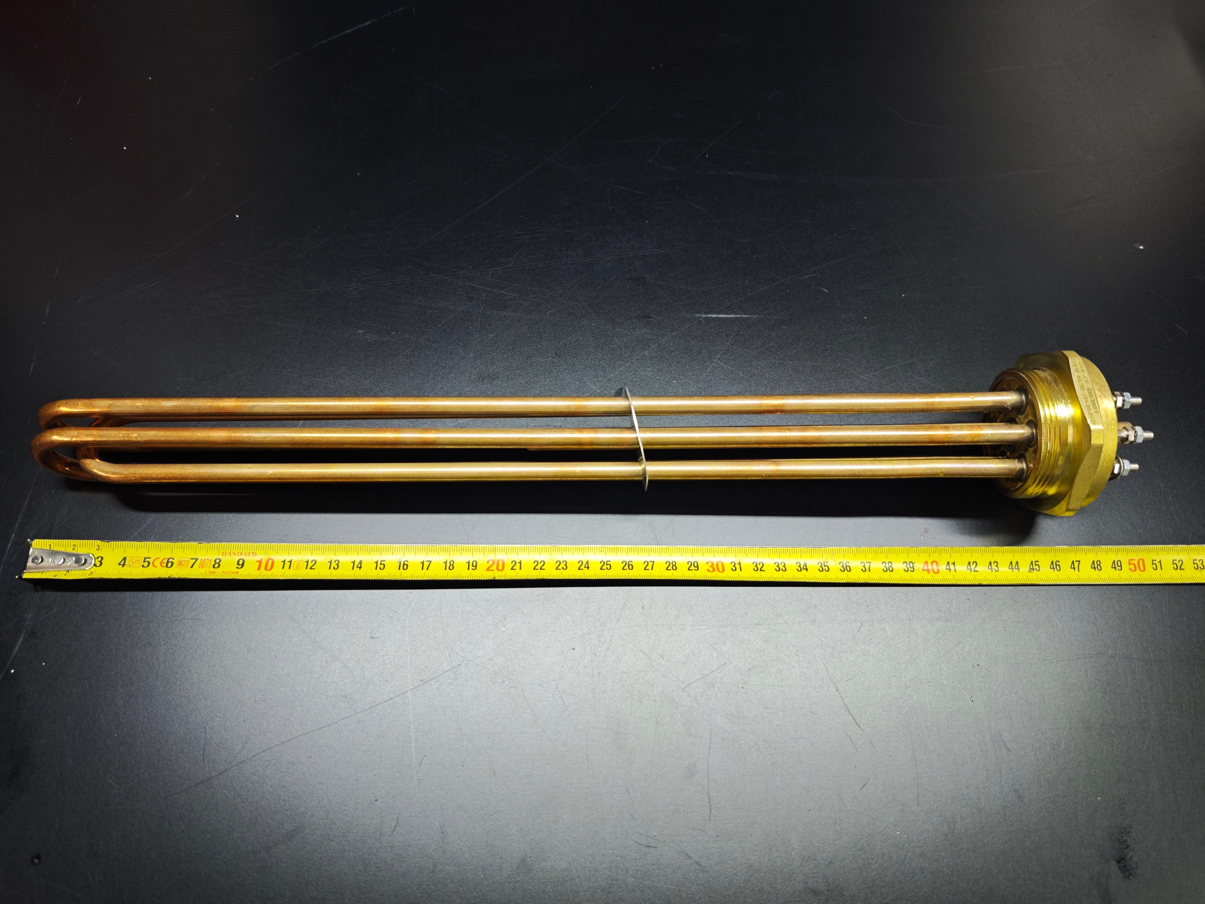 05.Copper Trifaze Head Heaters2 Inch Copper 12KW 380V 45cm Three Phase Industrial Heating Element2 Inch Copper 12KW 380V 45cm Three Phase Industrial Heating Element