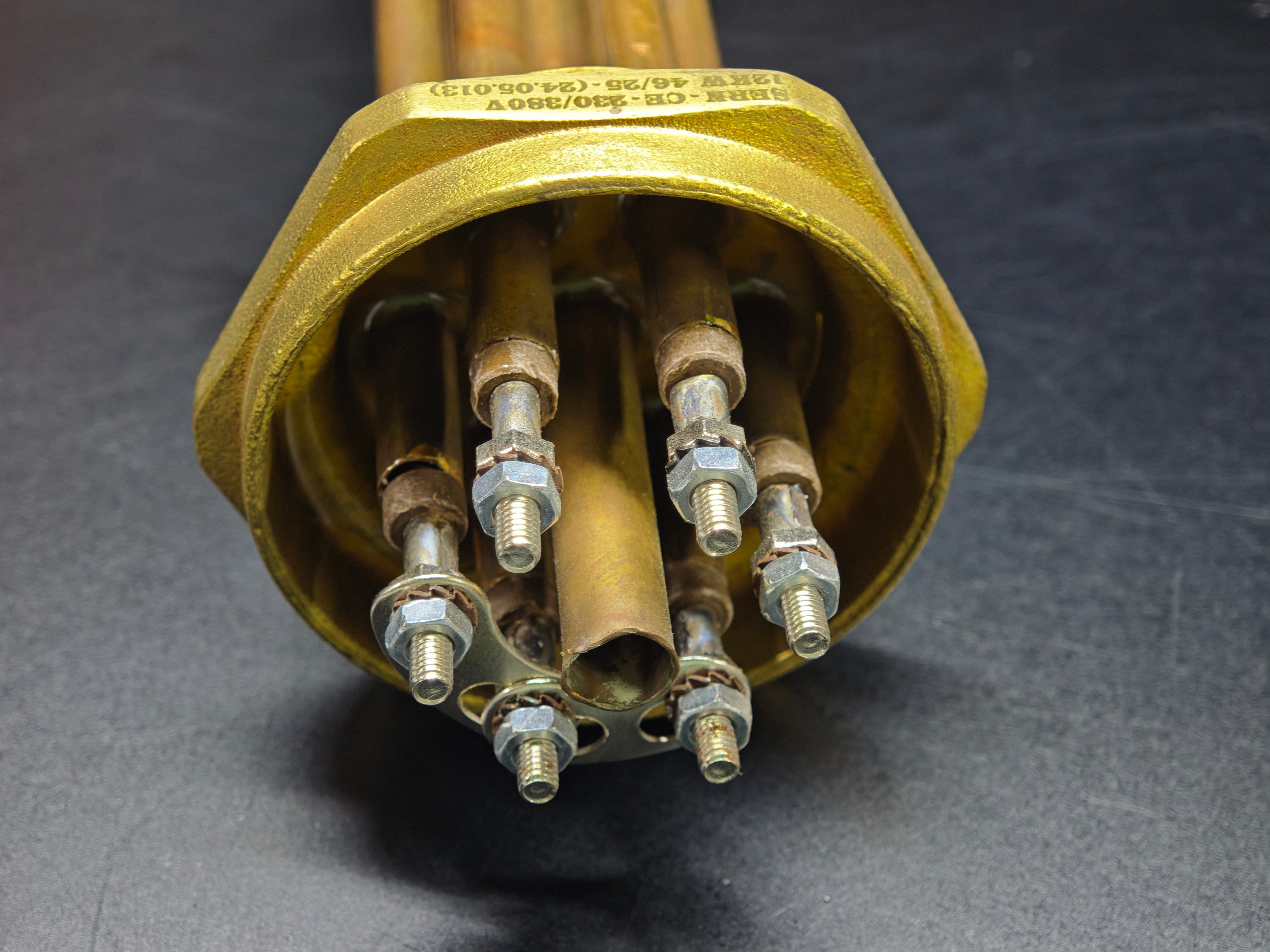05.Copper Trifaze Head Heaters2 Inch Copper 12KW 380V 45cm Three Phase Industrial Heating Element2 Inch Copper 12KW 380V 45cm Three Phase Industrial Heating Element