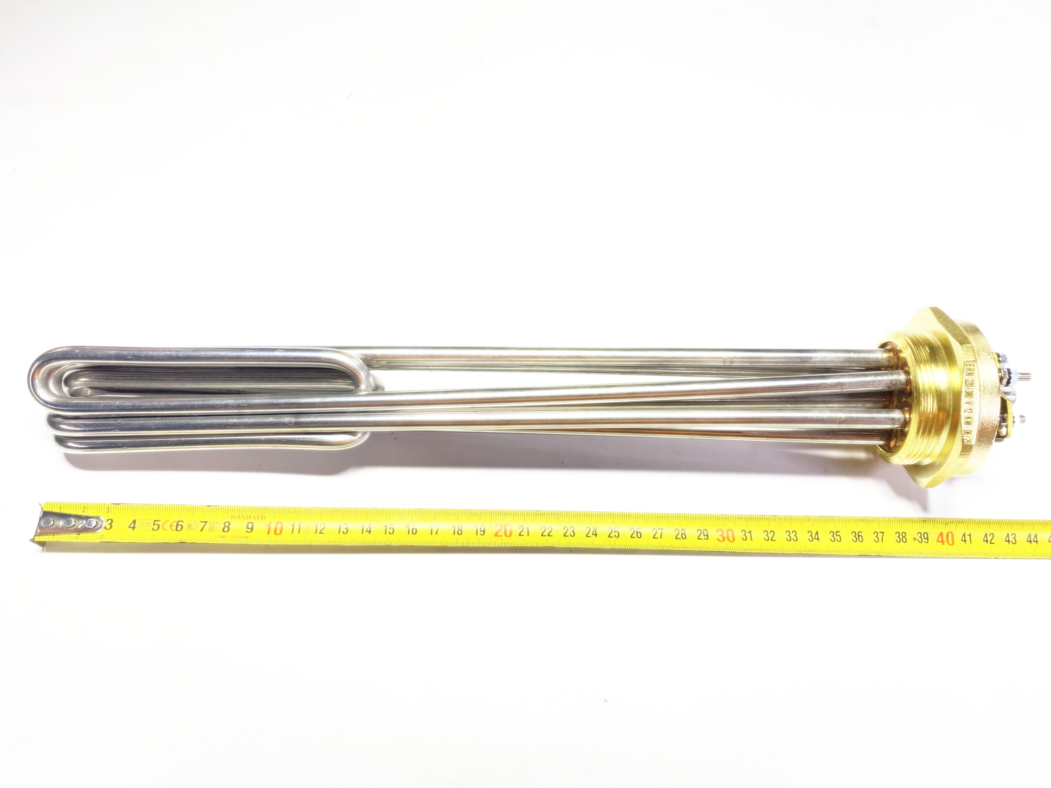01.304Cr Head Heater Resistance2 Inch Head 304Cr 12000W 230/380V Twisted 38,5cm Three-Phase Industrial Heating Elements / Heating Resistance2 Inch Head 304Cr 12000W 230/380V Twisted 38,5cm Three-Phase Industrial Heating Elements / Heating Resistance