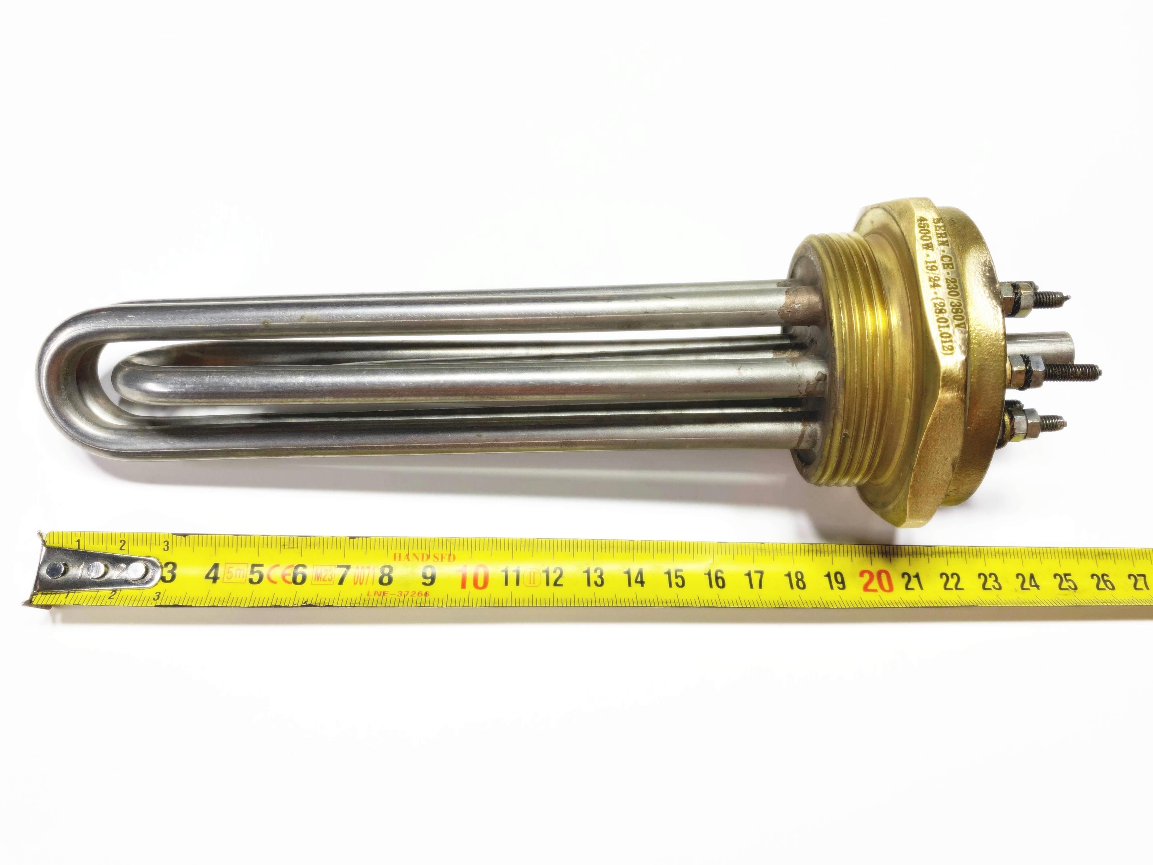 01.Chrome 304 Quality Resistors2 inch Head 304Cr 4500W 230/380V 20cm Three-Phase Industrial Heating Elements / Heating Resistance2 inch Head 304Cr 4500W 230/380V 20cm Three-Phase Industrial Heating Elements / Heating Resistance
