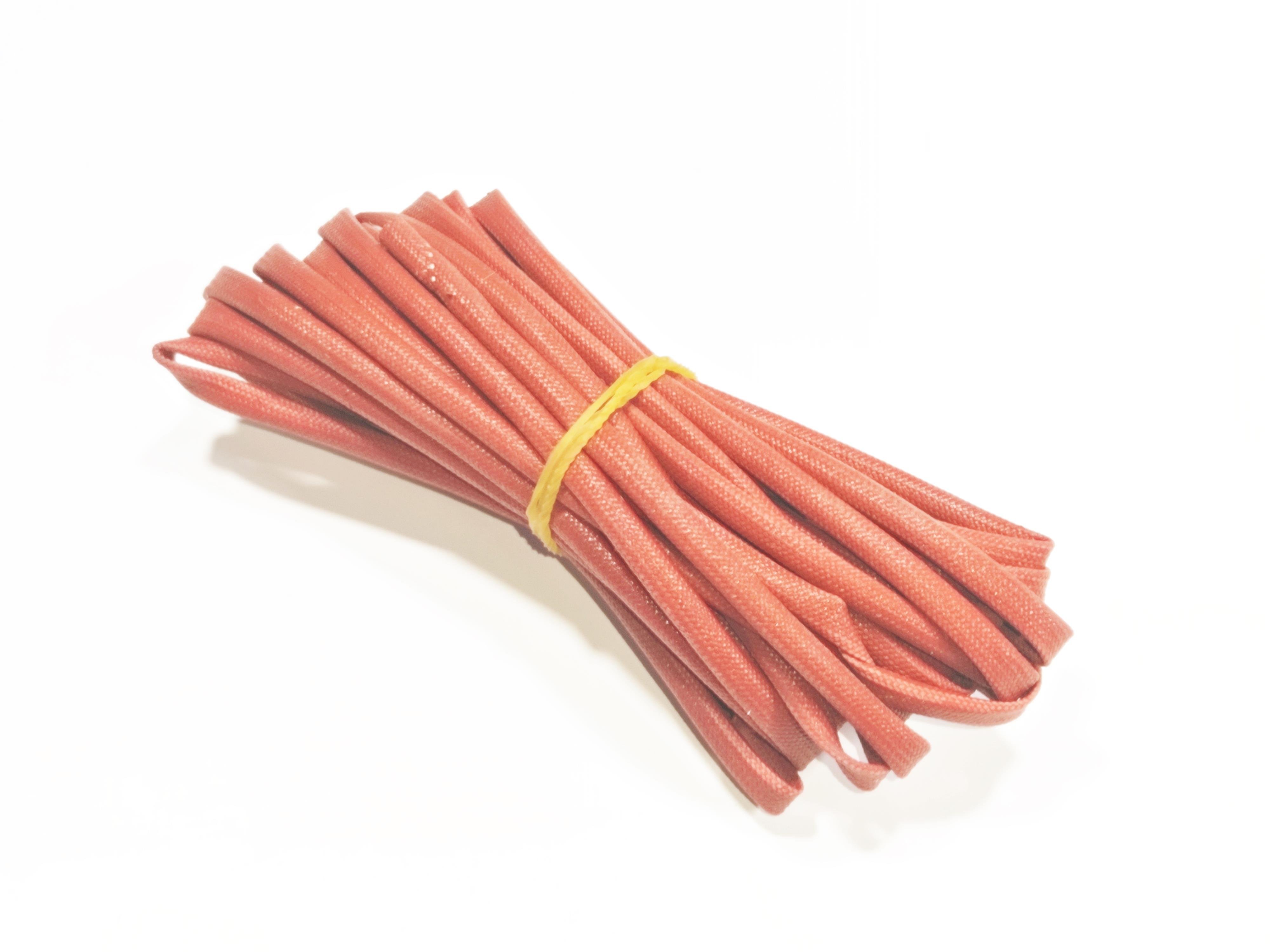 3mm H-Class Cam Elyaf Silikon İzoleli  Makaron - 3mm H-Class Silicone Coated Fiberglass Sleeve 