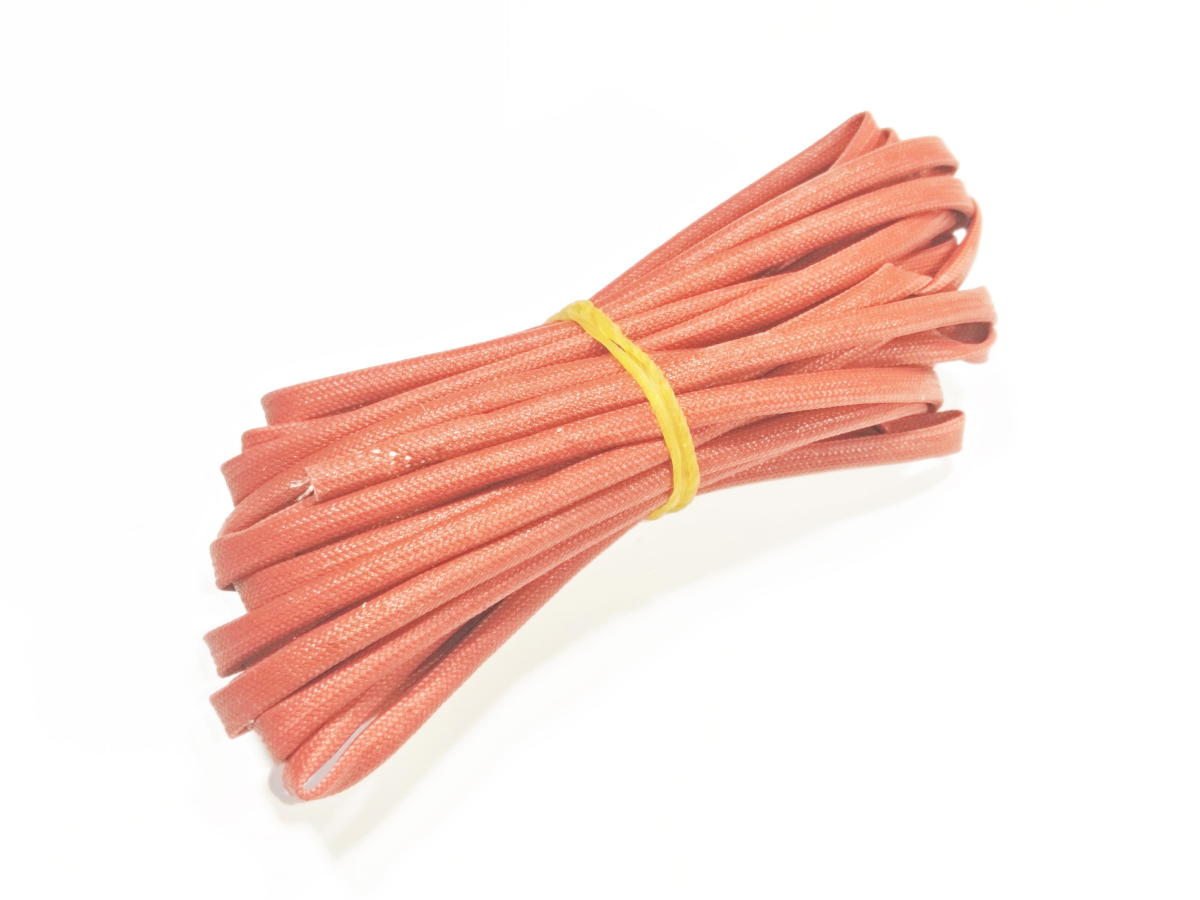 3mm H-Class Cam Elyaf Silikon İzoleli  Makaron - 3mm H-Class Silicone Coated Fiberglass Sleeve 
