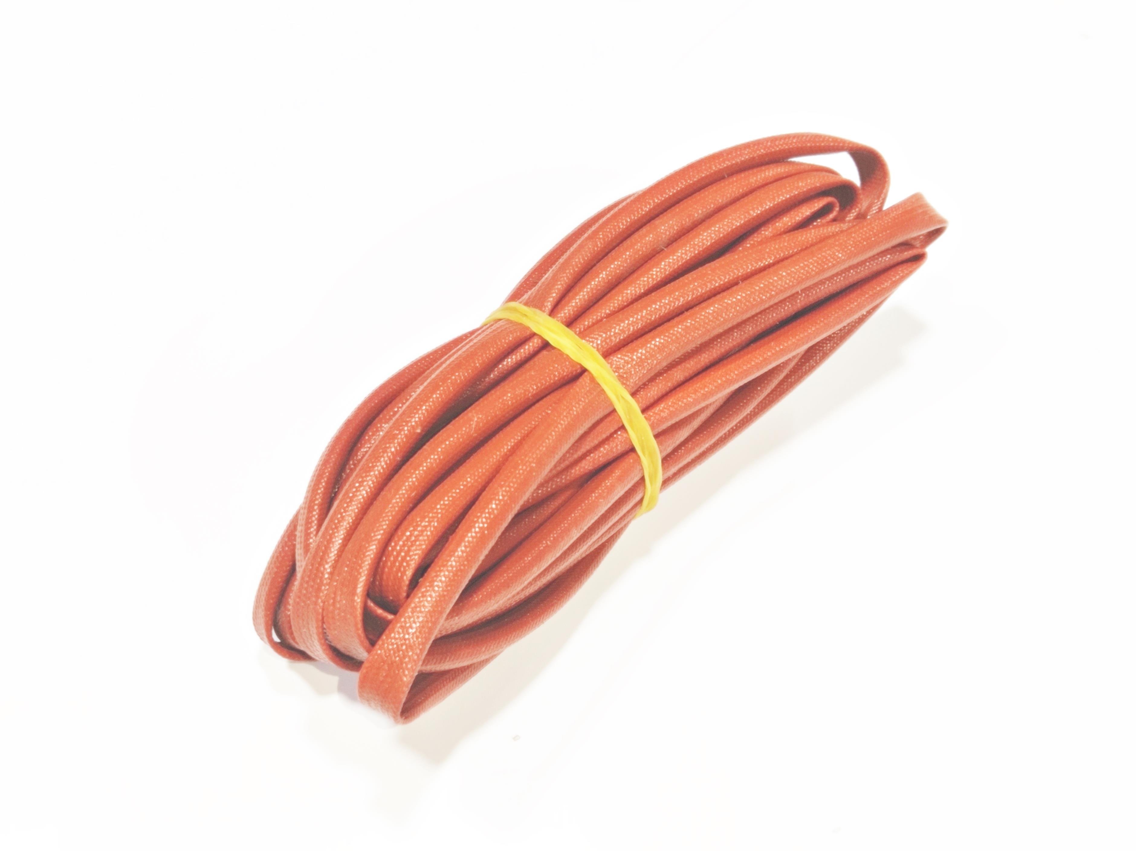 4mm H-Class Cam Elyaf Silikon İzoleli  Makaron - 4mm H-Class Silicone Coated Fiberglass Sleeve 