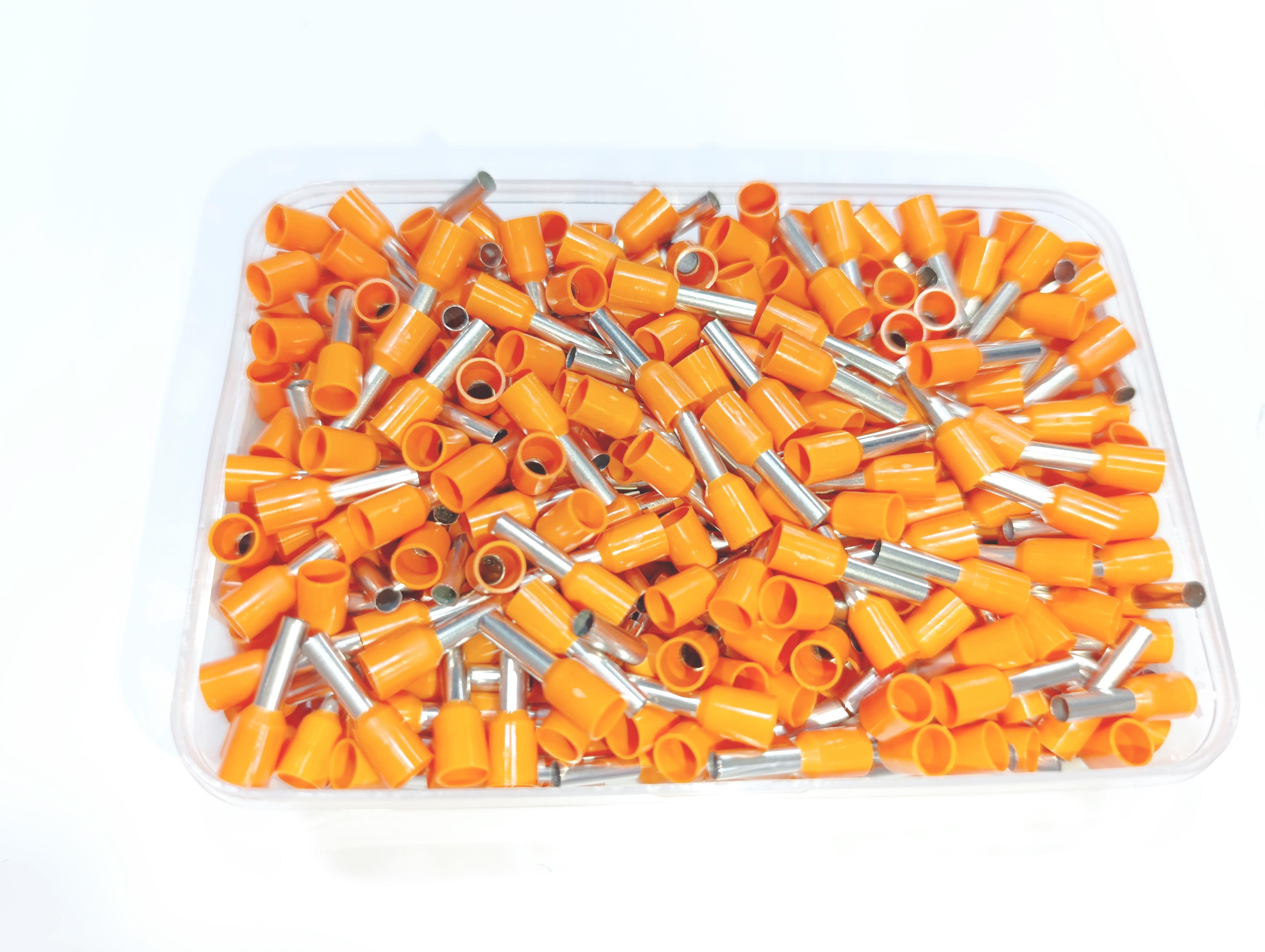 07.Cable Ferrules4mm Insulated Single Wire Ferrules – French Standard – Orange – Pack of 5004mm Insulated Single Wire Ferrules – French Standard – Orange – Pack of 500