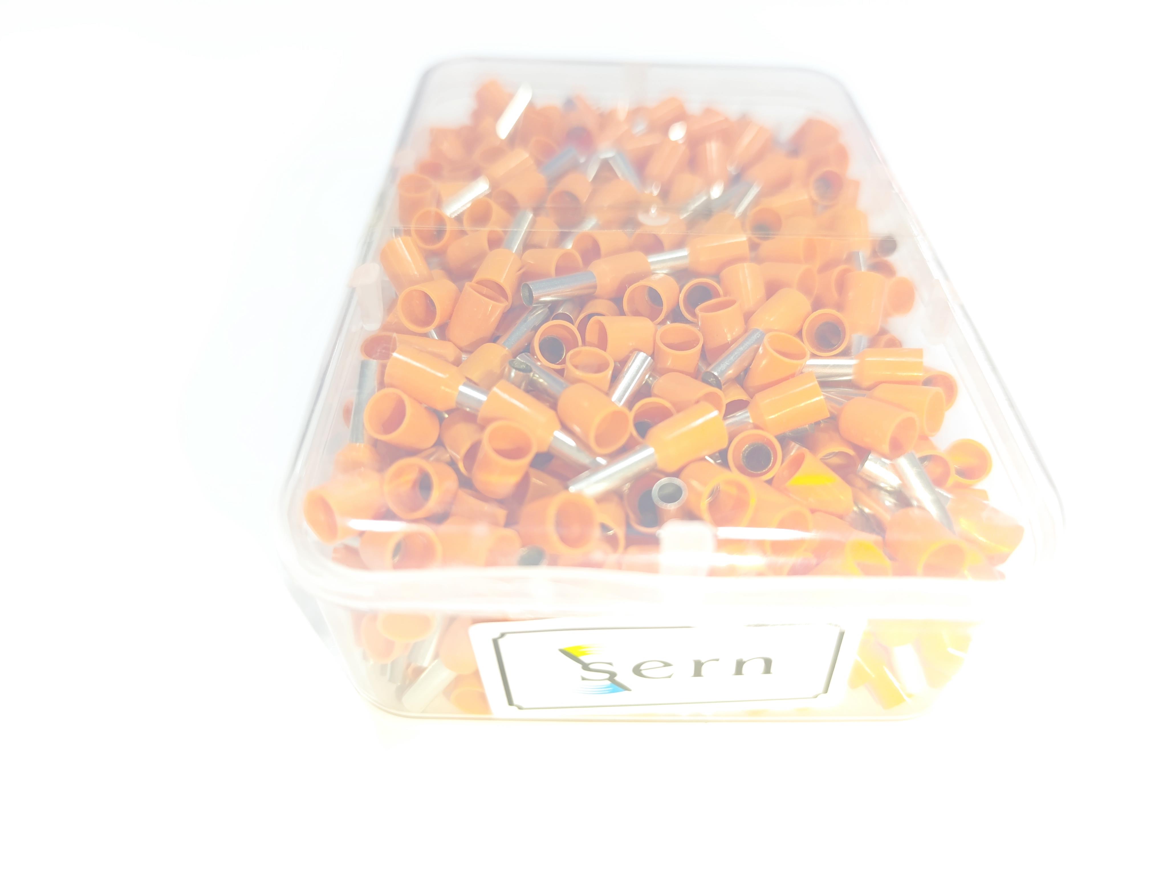 07.Cable Ferrules4mm Insulated Single Wire Ferrules – French Standard – Orange – Pack of 5004mm Insulated Single Wire Ferrules – French Standard – Orange – Pack of 500
