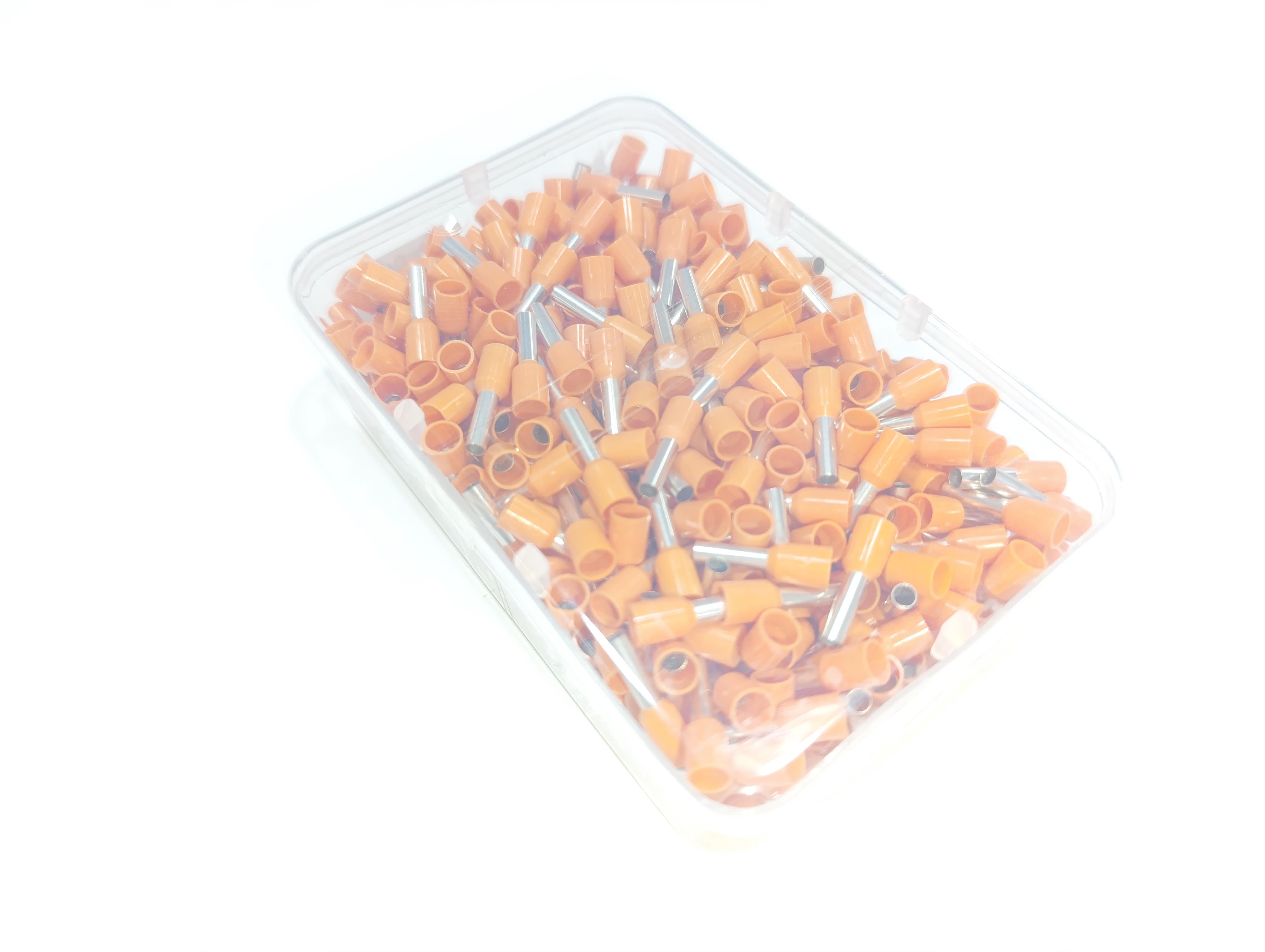 07.Cable Ferrules4mm Insulated Single Wire Ferrules – French Standard – Orange – Pack of 5004mm Insulated Single Wire Ferrules – French Standard – Orange – Pack of 500
