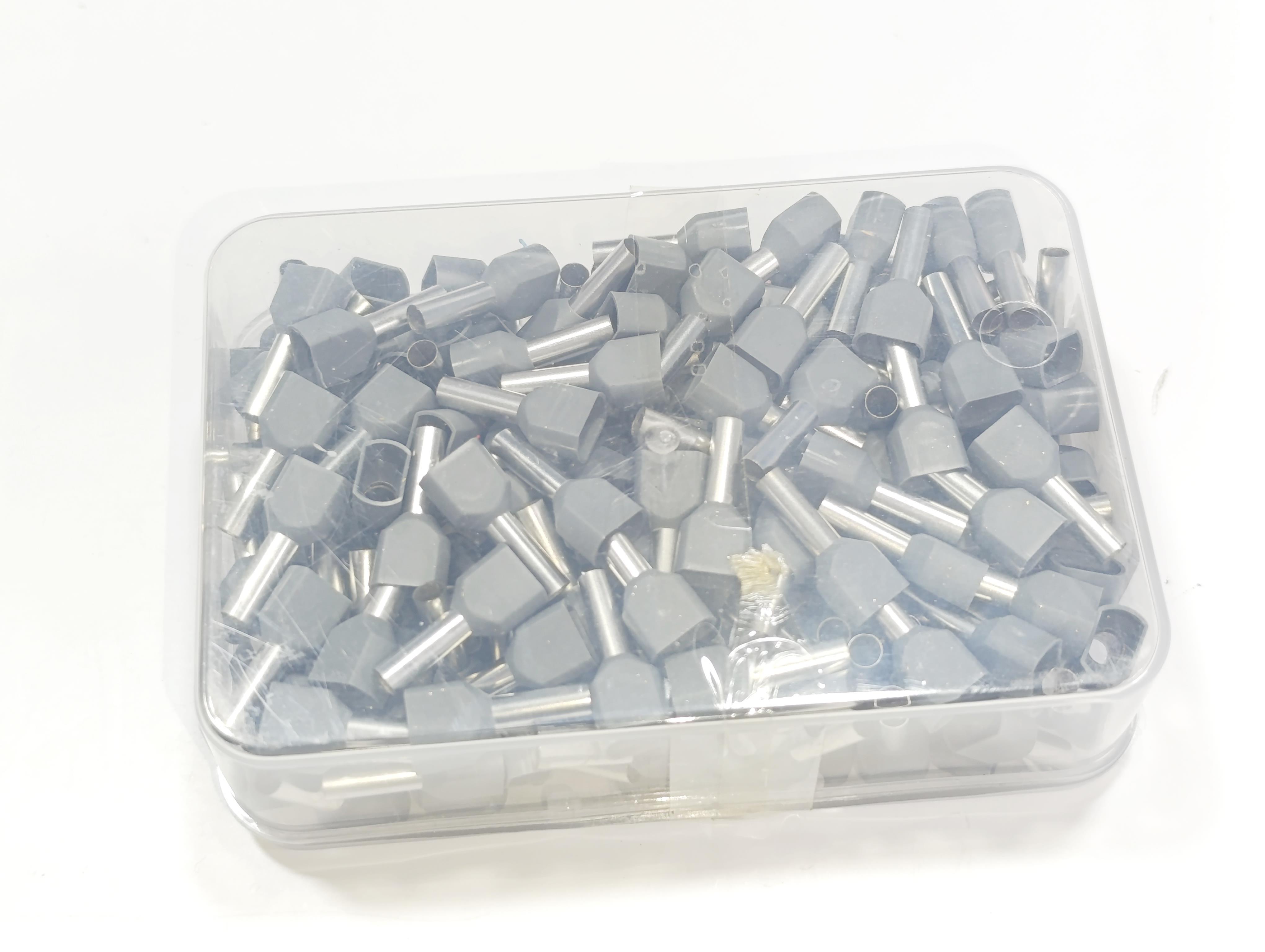 07.Cable Ferrules4mm Twin Entry Insulated Wire Ferrules – German Standard – Grey – Pack of 2004mm Twin Entry Insulated Wire Ferrules – German Standard – Grey – Pack of 200