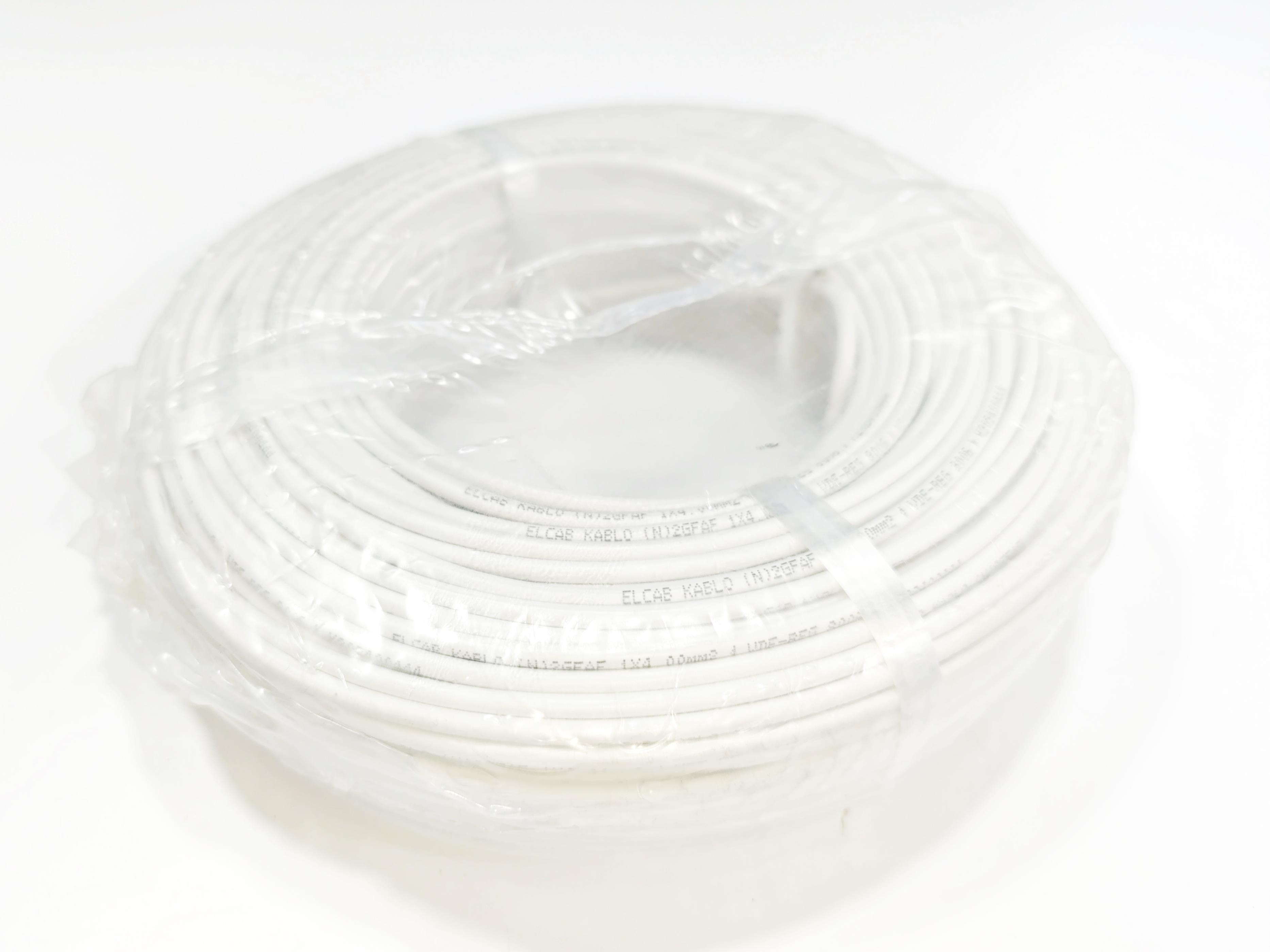 4mm Yanmaz Silikon Kablo TTR Beyaz Renk 
