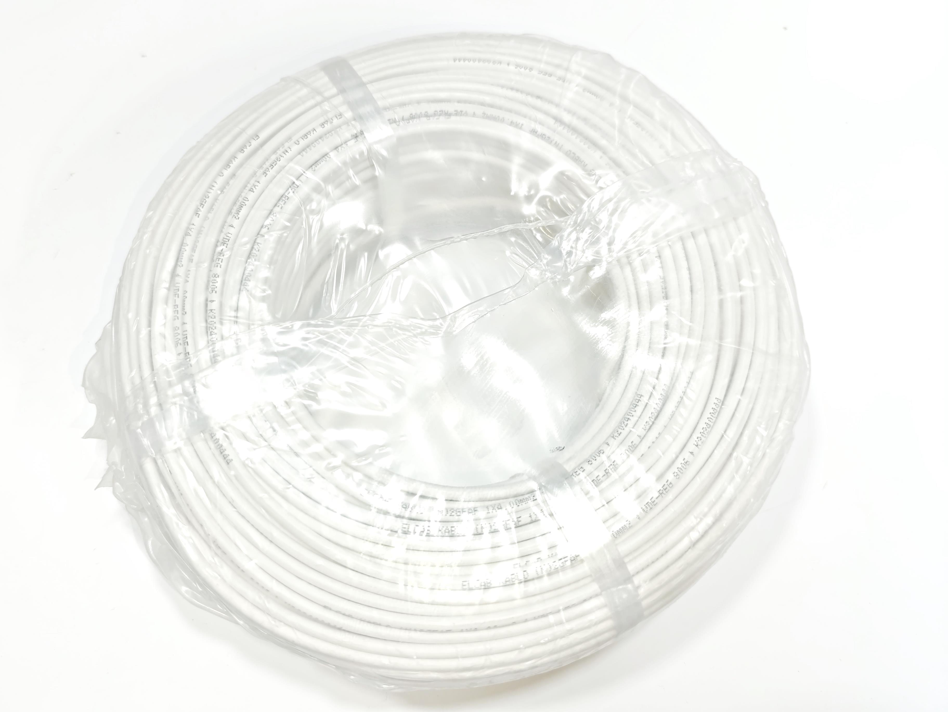 4mm Yanmaz Silikon Kablo TTR Beyaz Renk 