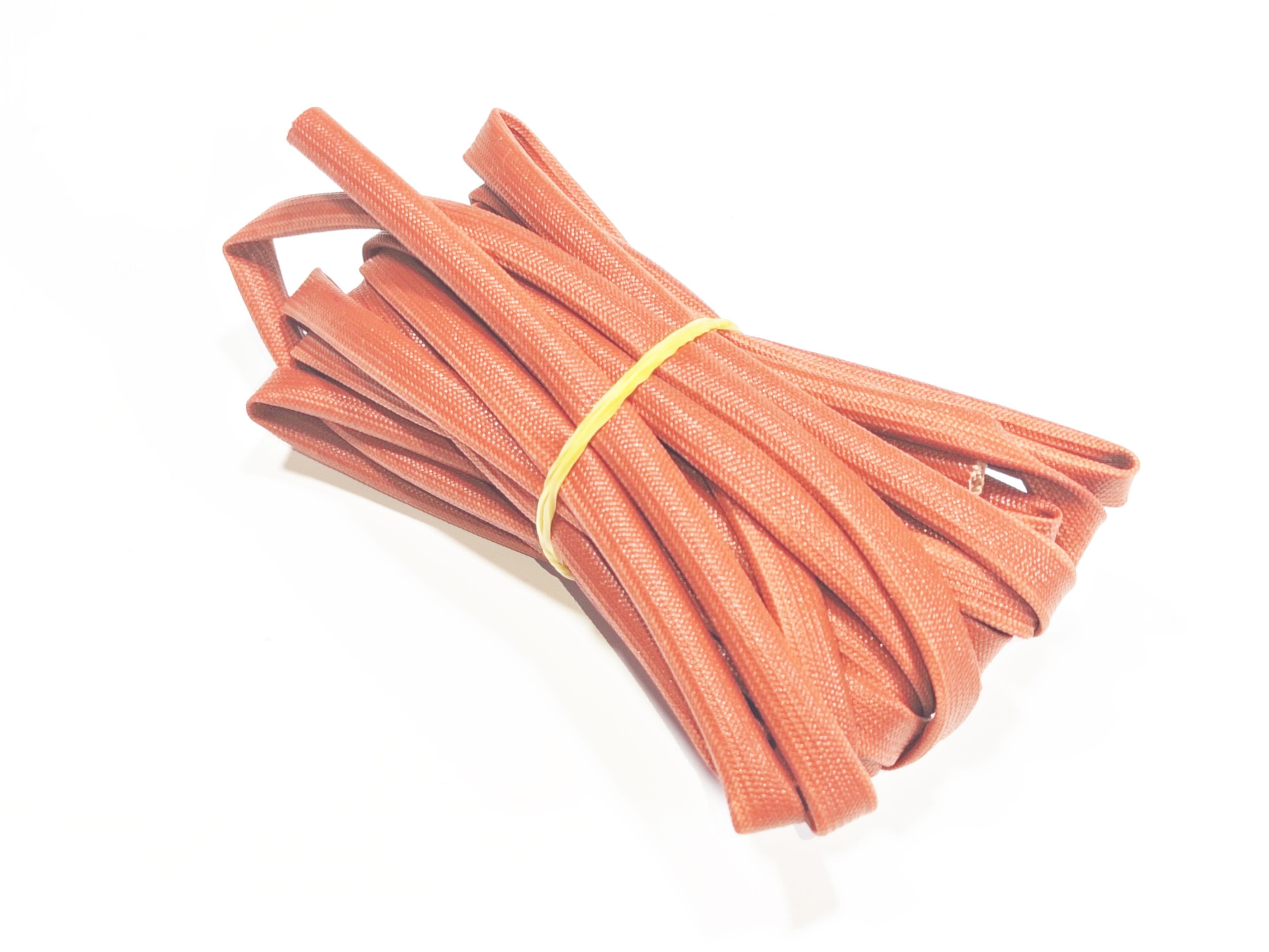 5mm H-Class Cam Elyaf Silikon İzoleli  Makaron - 5mm H-Class Silicone Coated Fiberglass Sleeve 
