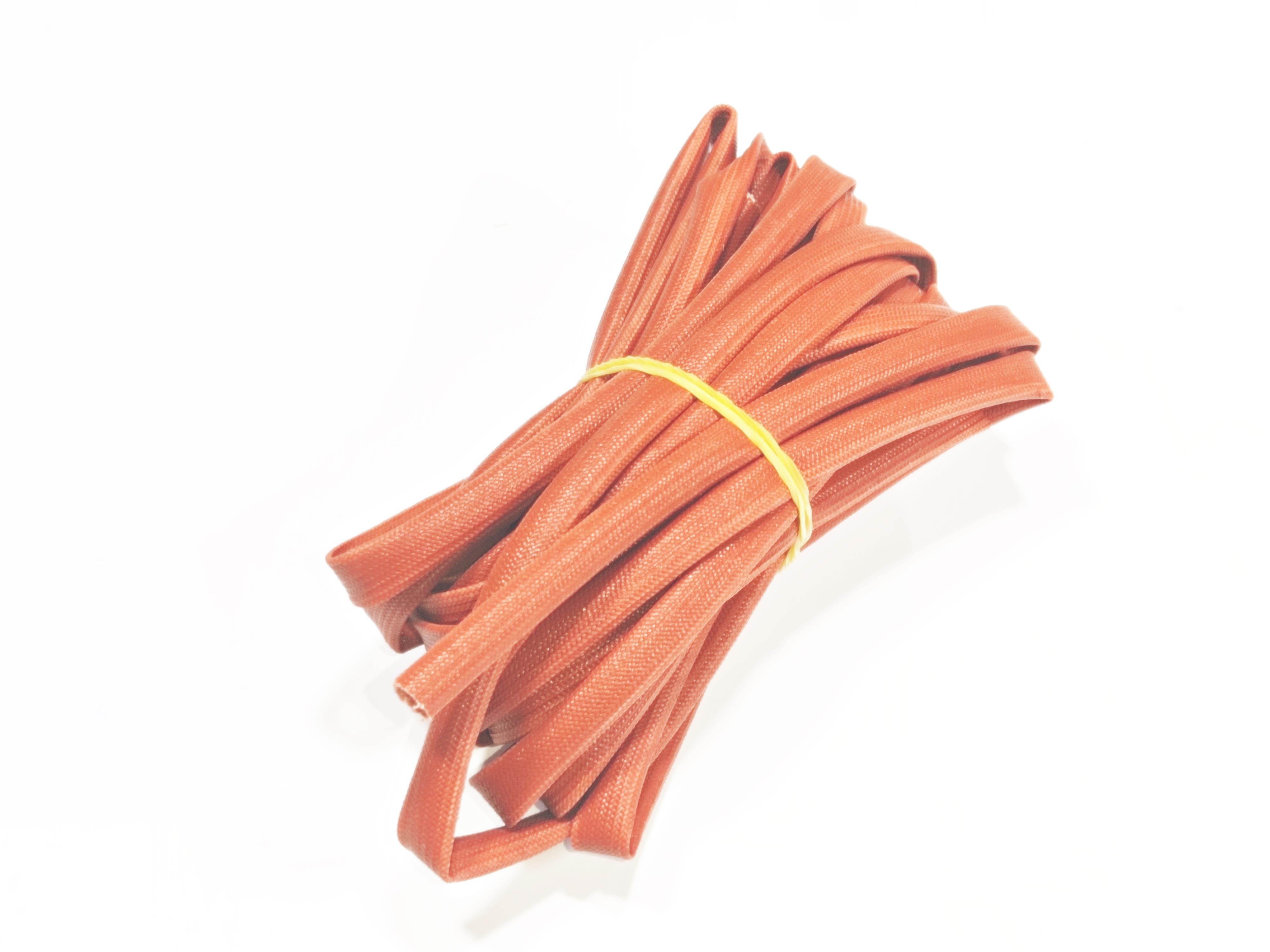 5mm H-Class Cam Elyaf Silikon İzoleli  Makaron - 5mm H-Class Silicone Coated Fiberglass Sleeve 
