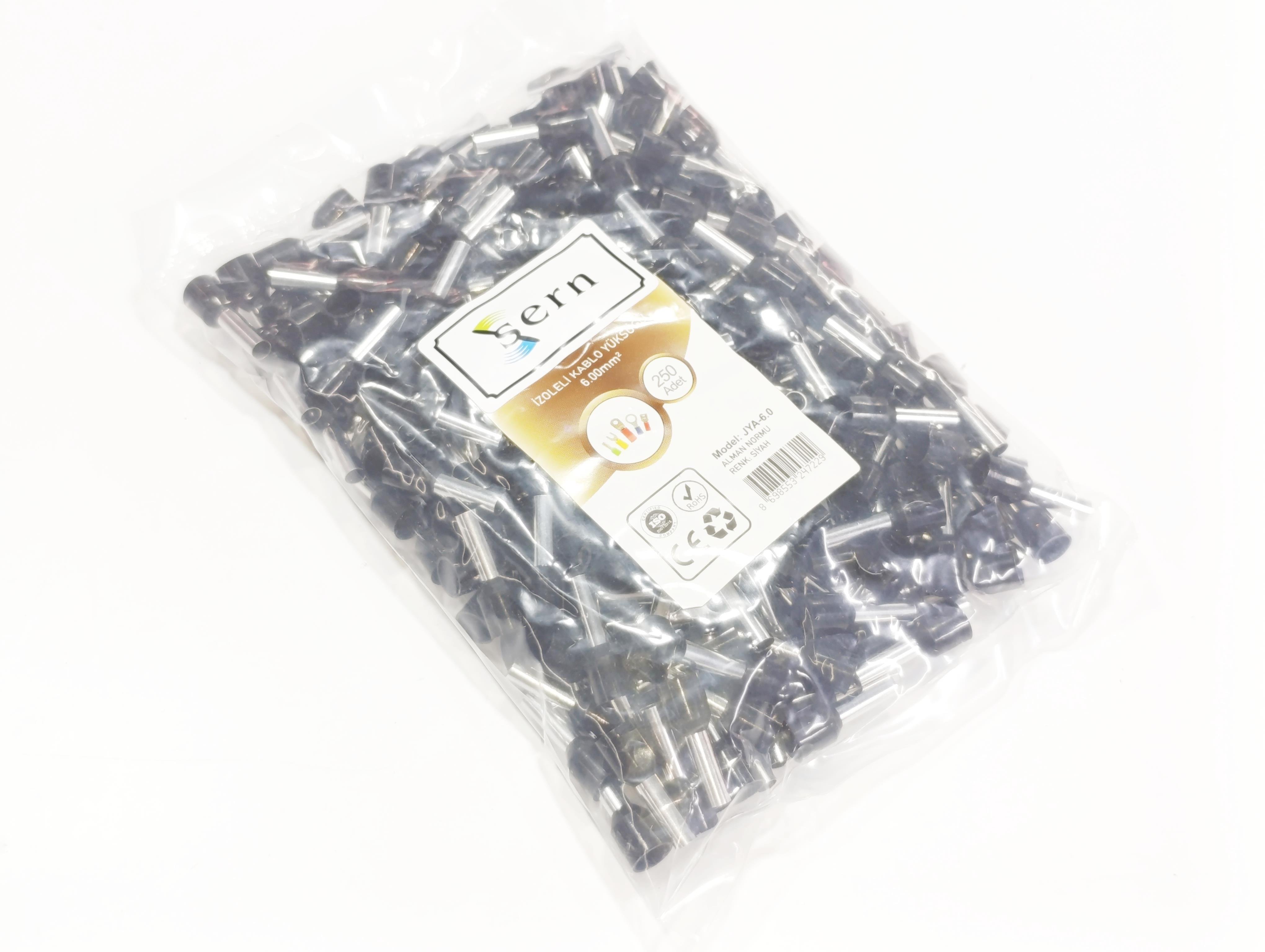07.Cable Ferrules6mm Insulated Single Wire Ferrules – German Standard – Black – Pack of 2506mm Insulated Single Wire Ferrules – German Standard – Black – Pack of 250