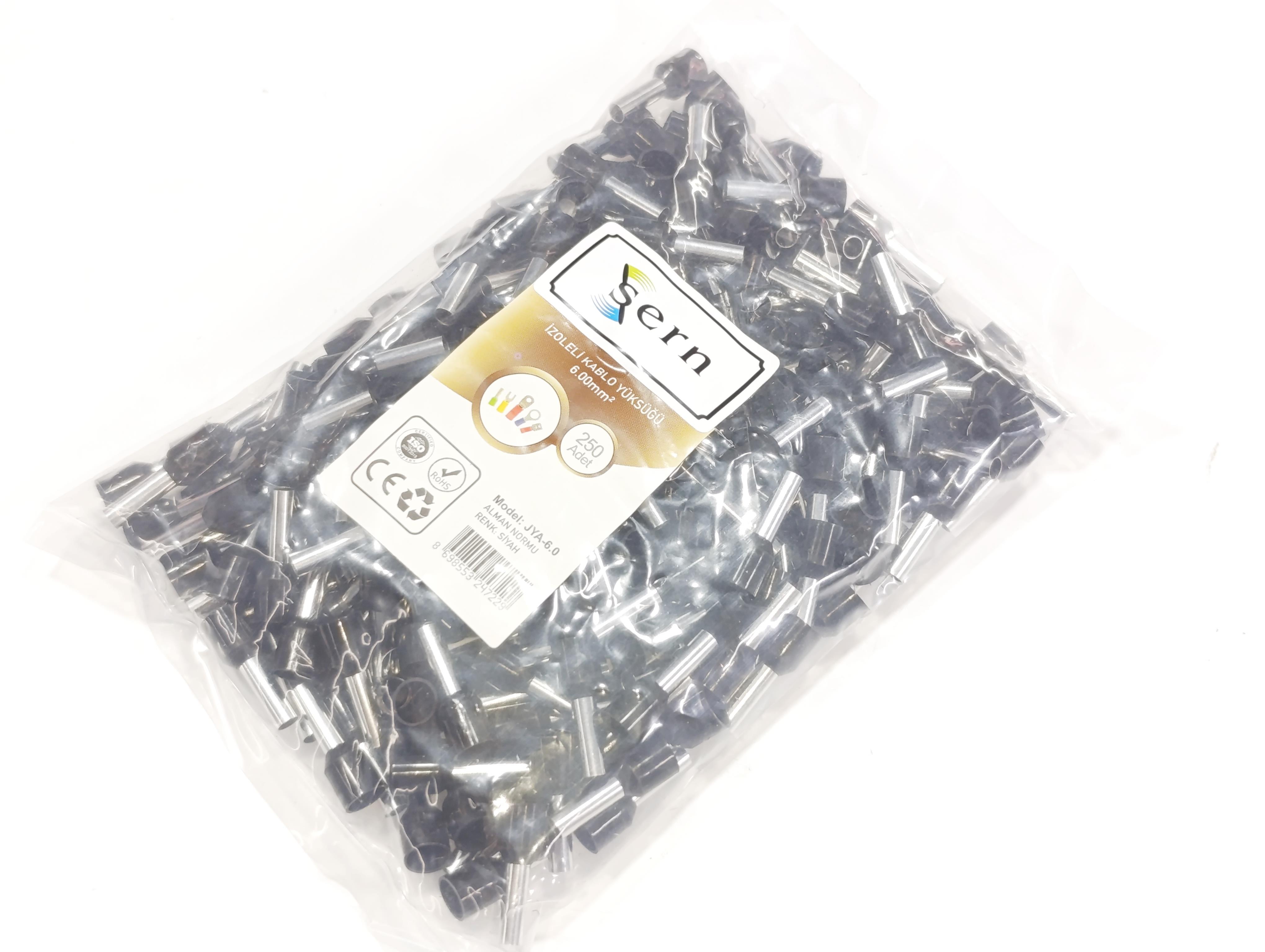 07.Cable Ferrules6mm Insulated Single Wire Ferrules – German Standard – Black – Pack of 2506mm Insulated Single Wire Ferrules – German Standard – Black – Pack of 250