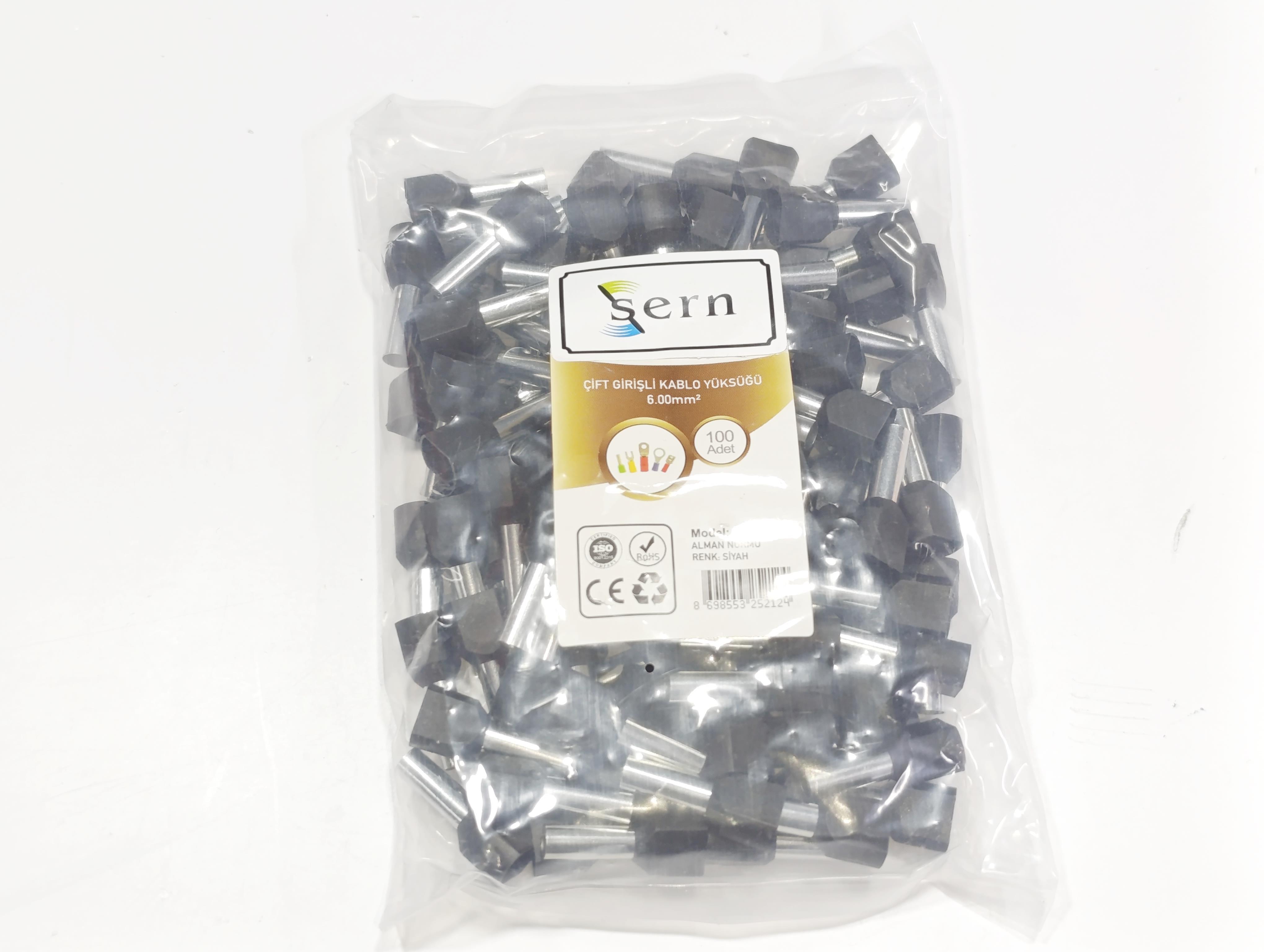 07.Cable Ferrules6mm Twin Entry Insulated Wire Ferrules – German Standard – Black – Pack of 1006mm Twin Entry Insulated Wire Ferrules – German Standard – Black – Pack of 100