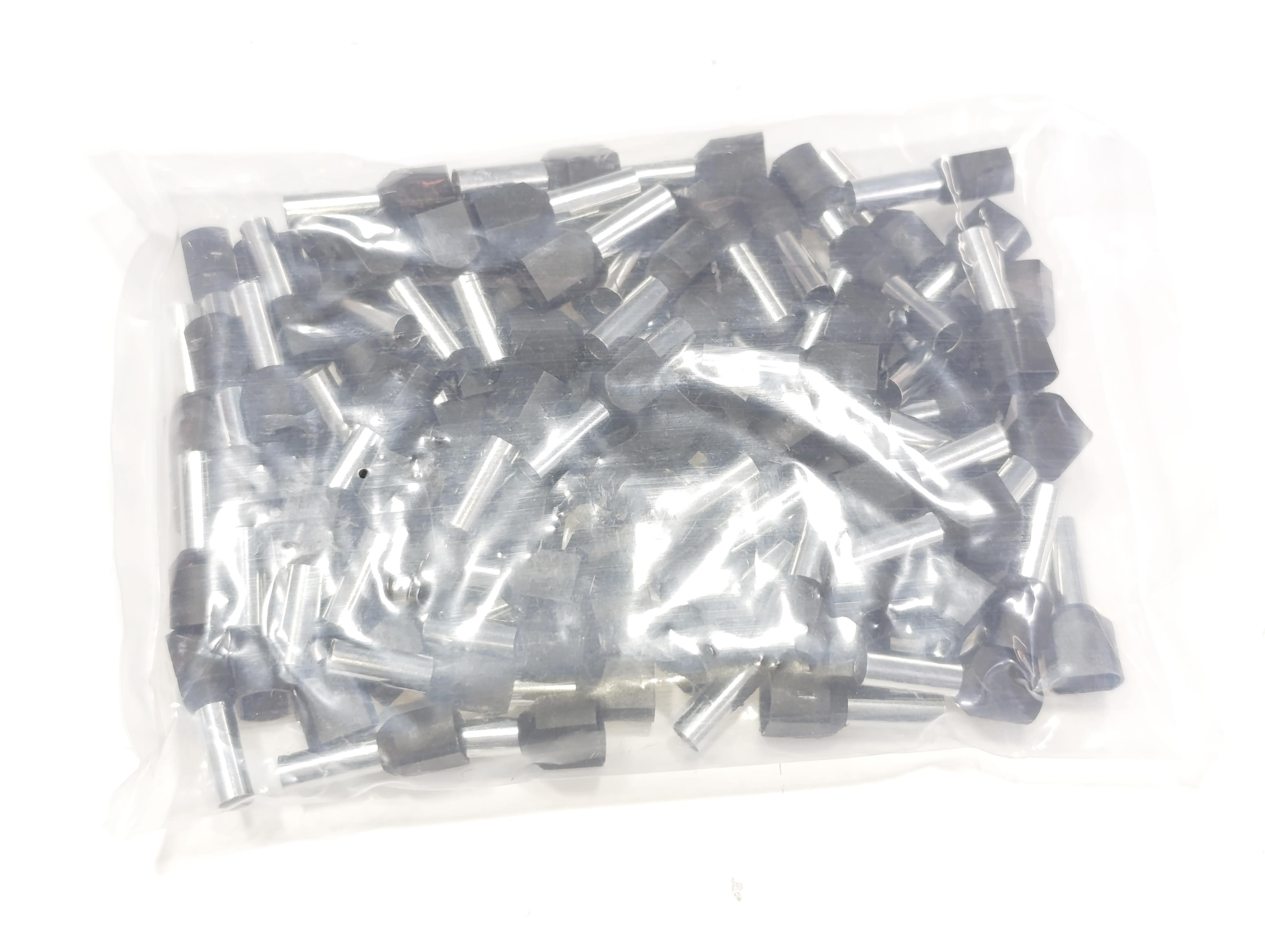 07.Cable Ferrules6mm Twin Entry Insulated Wire Ferrules – German Standard – Black – Pack of 1006mm Twin Entry Insulated Wire Ferrules – German Standard – Black – Pack of 100