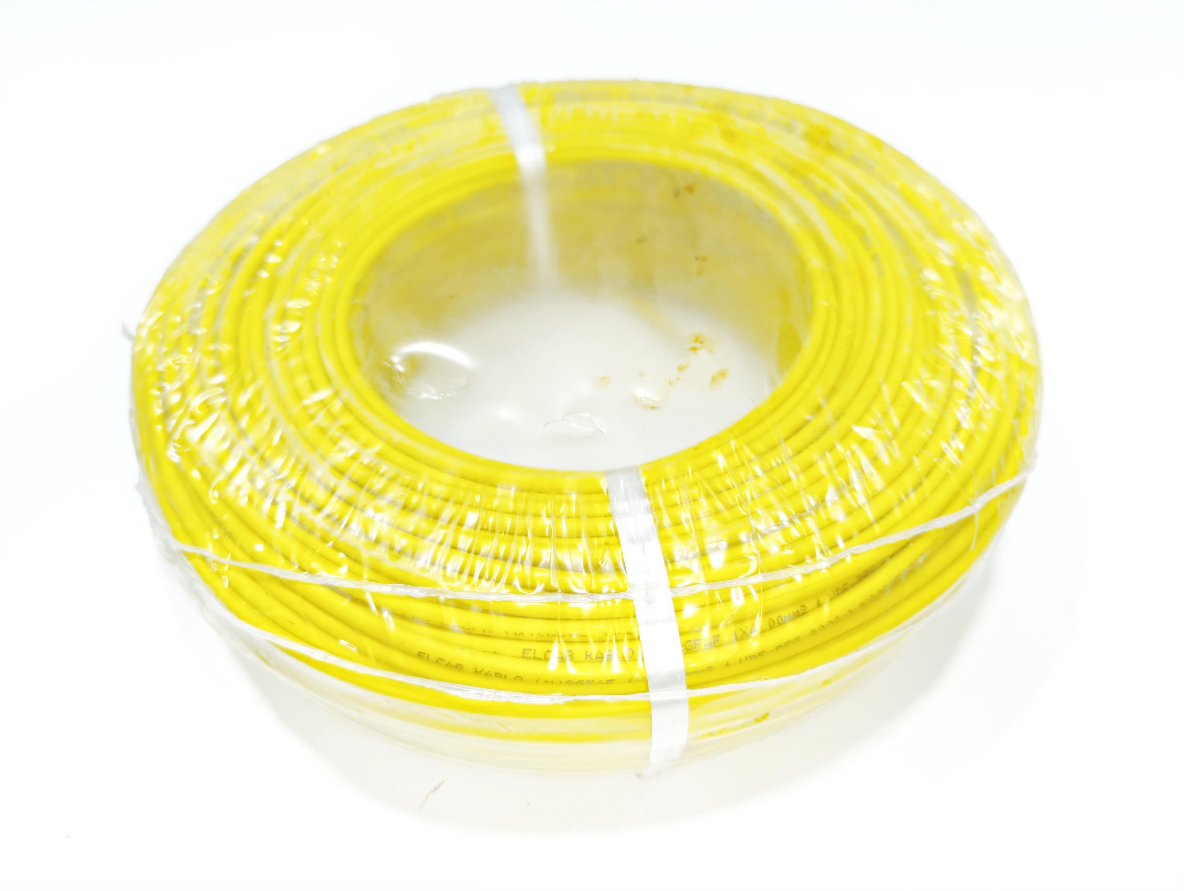 6mm Yanmaz Silikon Kablo TTR Sarı Renk 