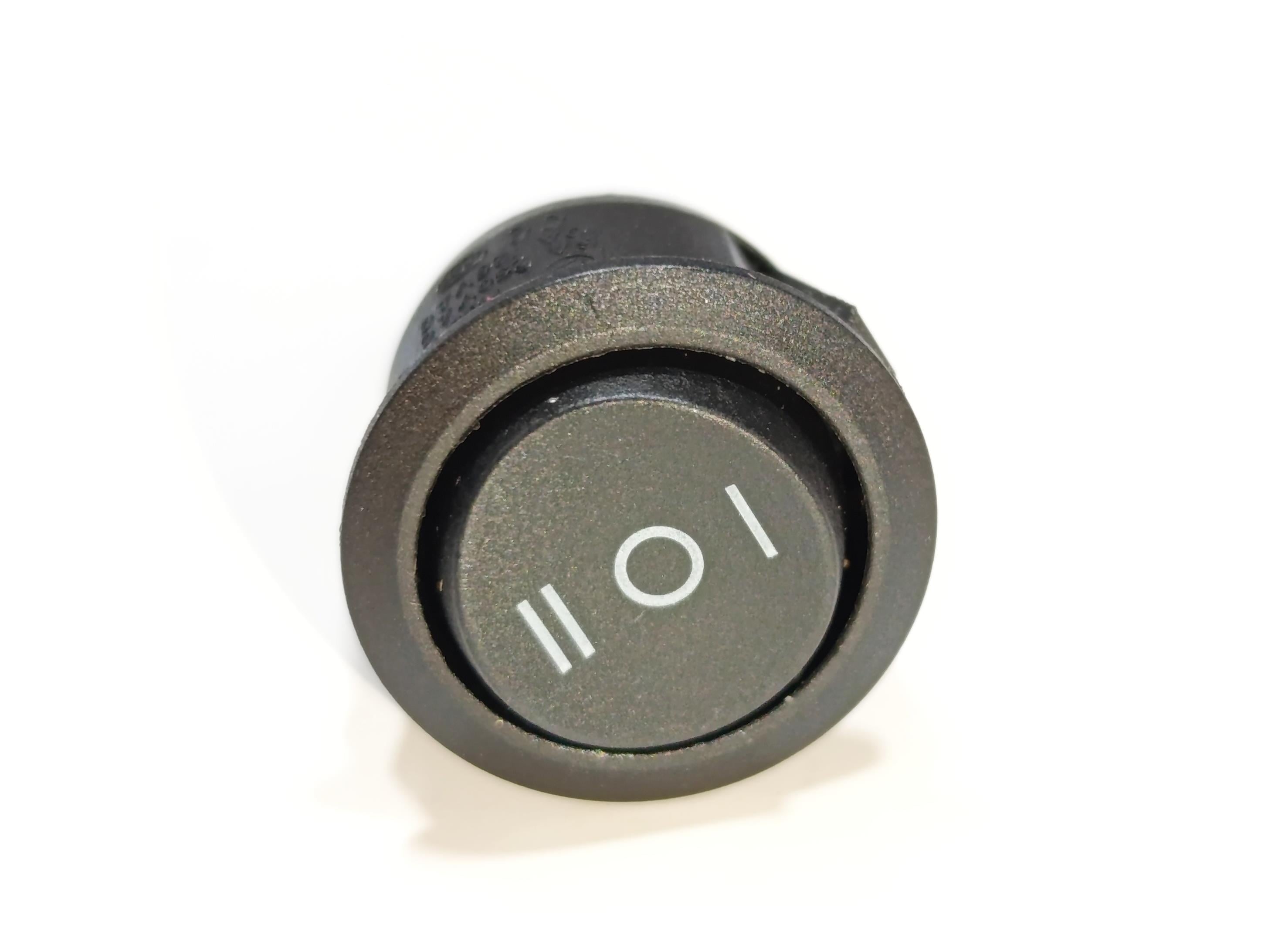 Black Color Round Lightless 1-0-2 Switch with 3 Terminals