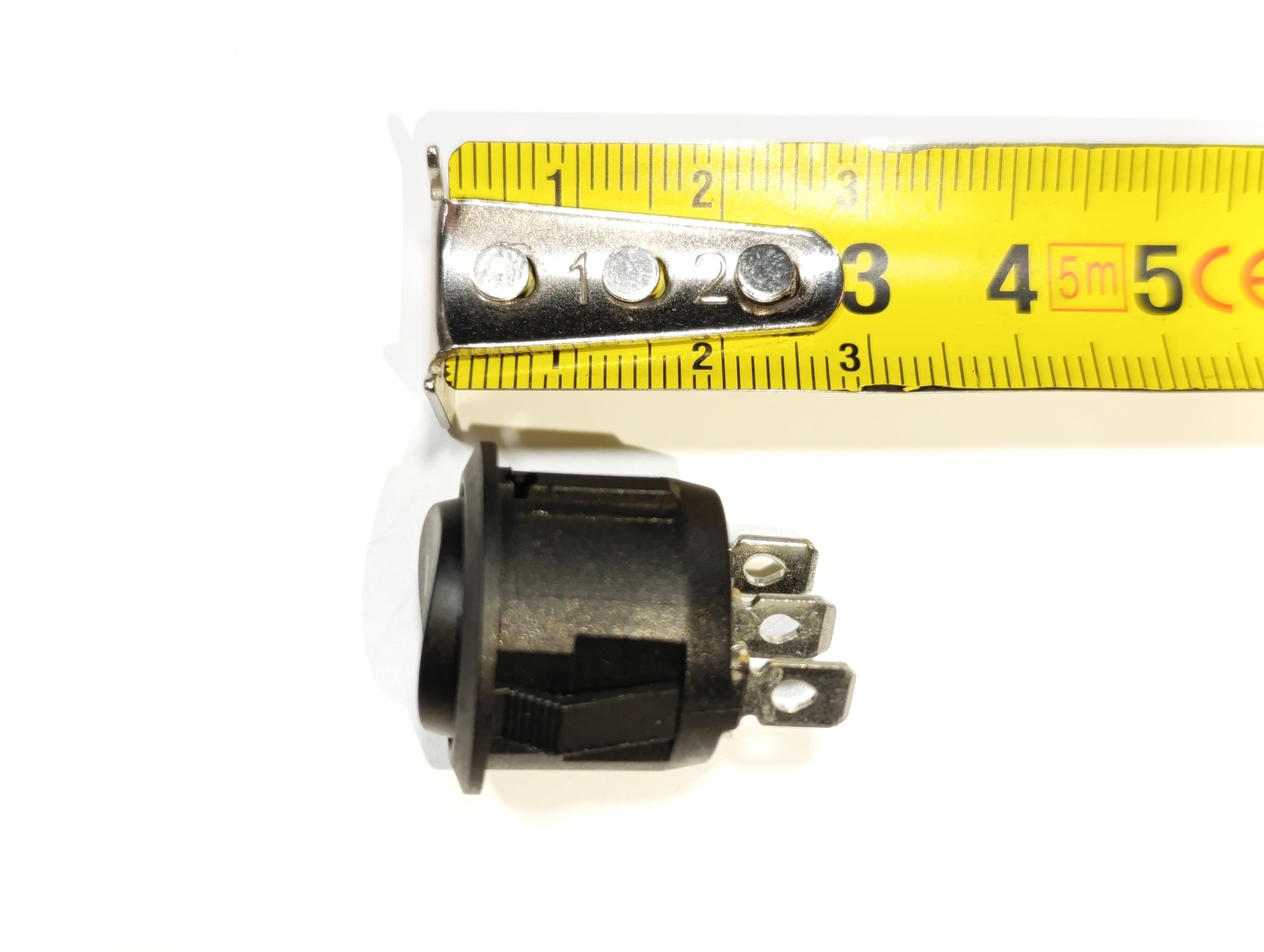 Black Color Round Lightless 1-0-2 Switch with 3 Terminals