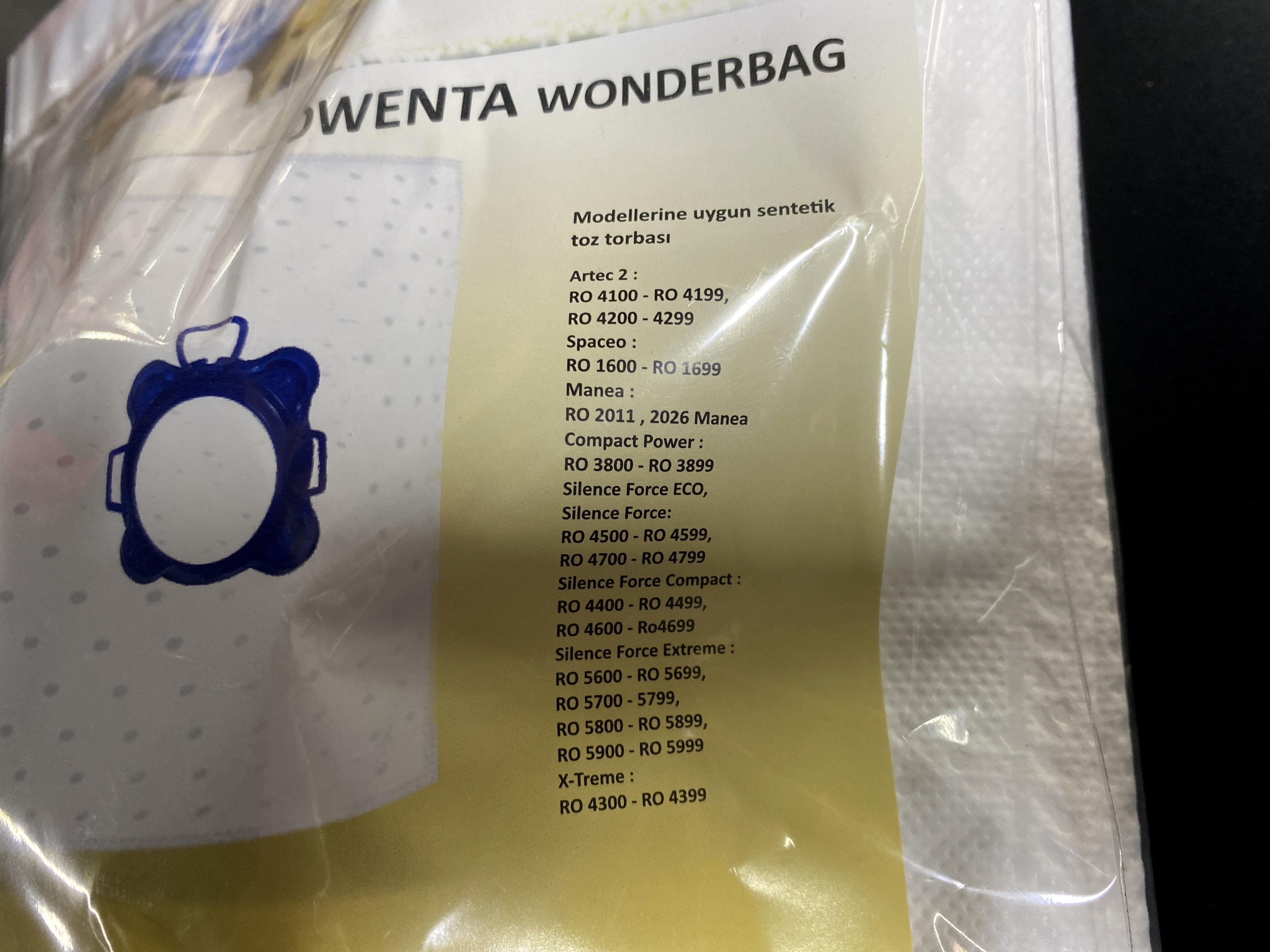 02.Vacuum Cleaner SMS BagsCompatible SMS Synthetic Vacuum Cleaner Dust Bags for Rowenta Wonderbag Model (5-Pack)Compatible SMS Synthetic Vacuum Cleaner Dust Bags for Rowenta Wonderbag Model (5-Pack)
