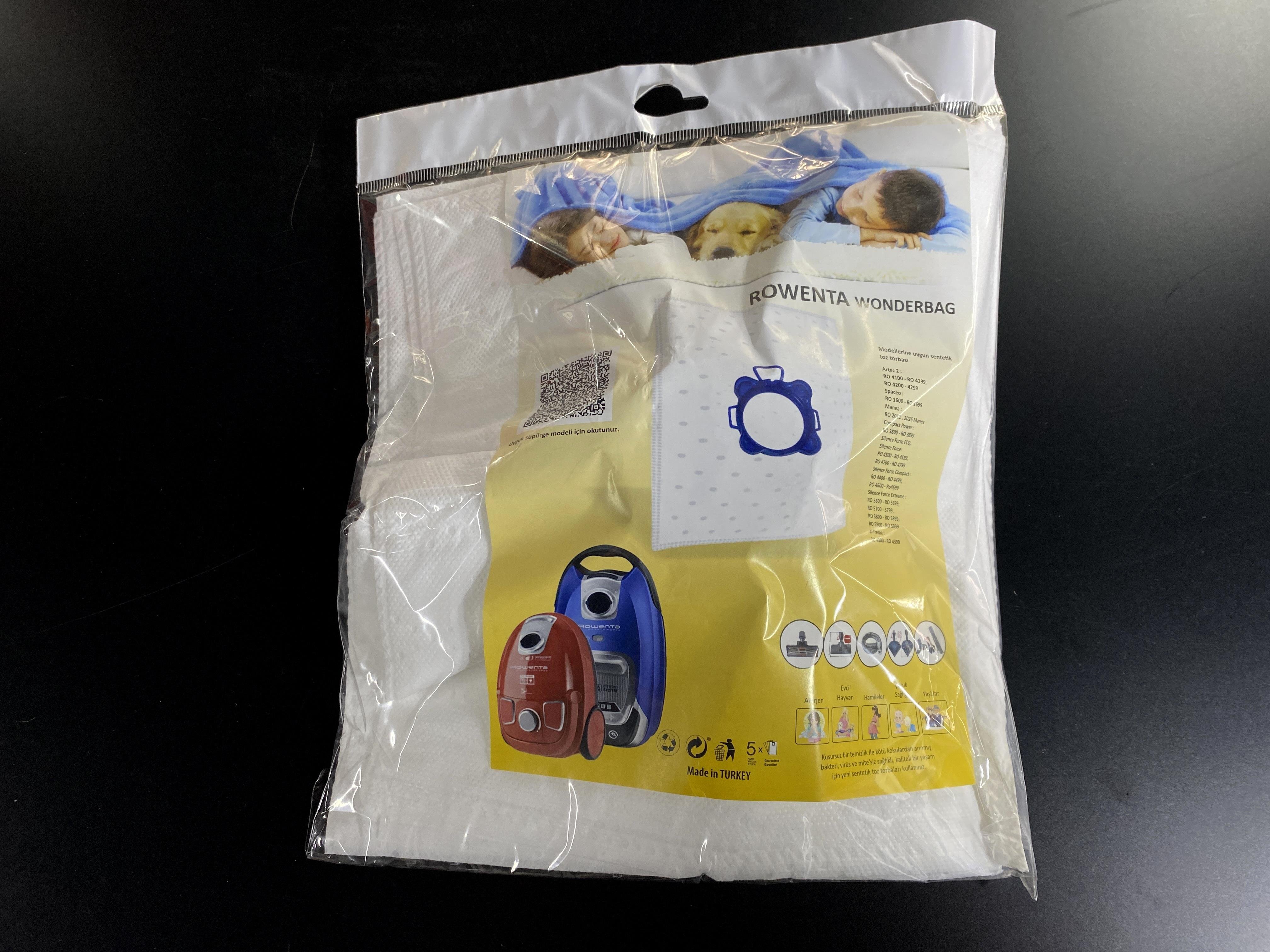 02.Vacuum Cleaner SMS BagsCompatible SMS Synthetic Vacuum Cleaner Dust Bags for Rowenta Wonderbag Model (5-Pack)Compatible SMS Synthetic Vacuum Cleaner Dust Bags for Rowenta Wonderbag Model (5-Pack)