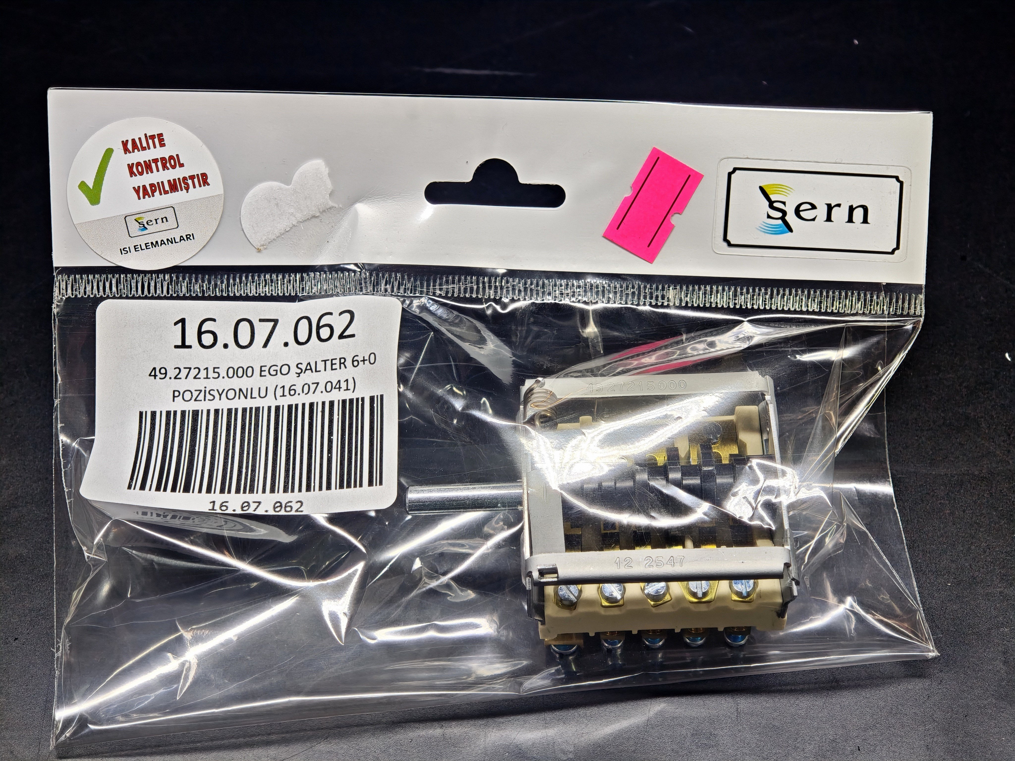 07.Rotary Polymeric SwitchesEGO 49.27215.000 0-1-2-3-4-5-6 Rotary Selector Switch 16A 7 Position Cam SwitchEGO 49.27215.000 0-1-2-3-4-5-6 Rotary Selector Switch 16A 7 Position Cam Switch