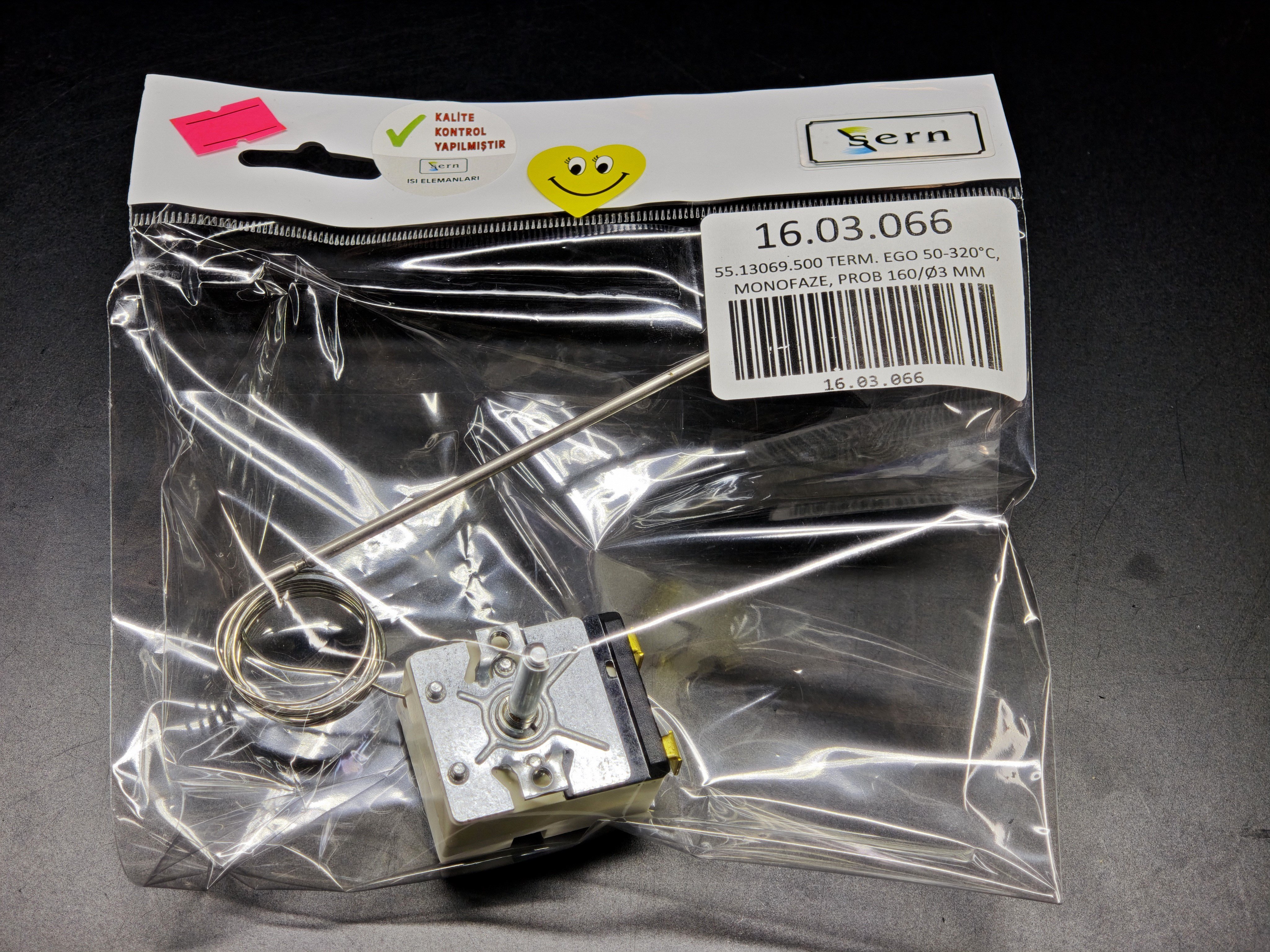 03.Tail ThermostatsEGO 55.13069.500 Single Phase Thermostat 50-320°C Probe 160mm Ø3mm 16AEGO 55.13069.500 Single Phase Thermostat 50-320°C Probe 160mm Ø3mm 16A