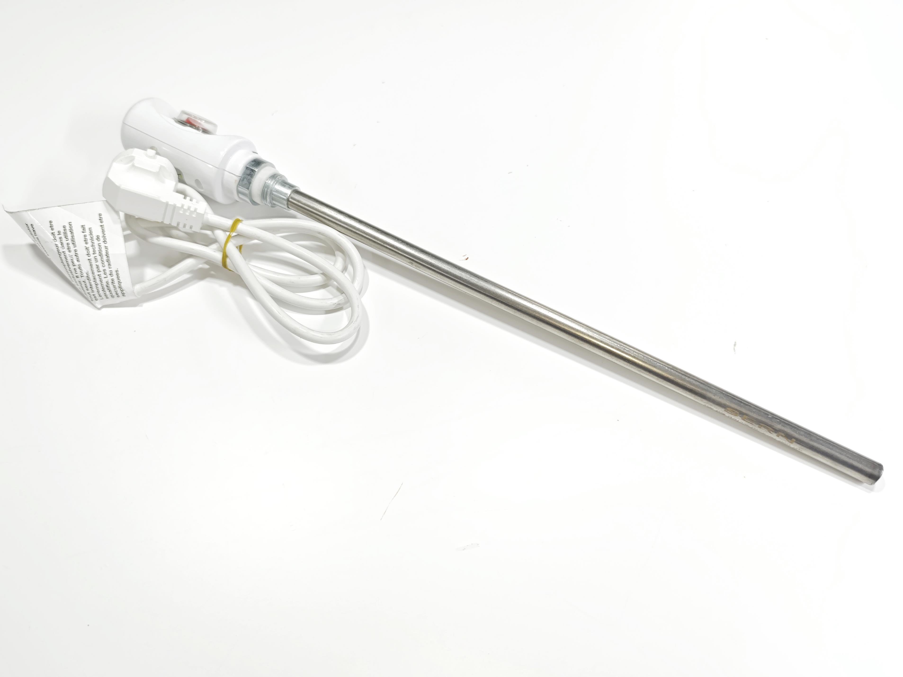 Havlupan Isıtıcı Rezistans 200W / 230V / L:330MM, Beyaz, On/Off Anahtar, HP03 Model - Towel Radiator Heater Resistors 200 W / 230 V / L:330 MM, White, On/Off Switch, HP03
