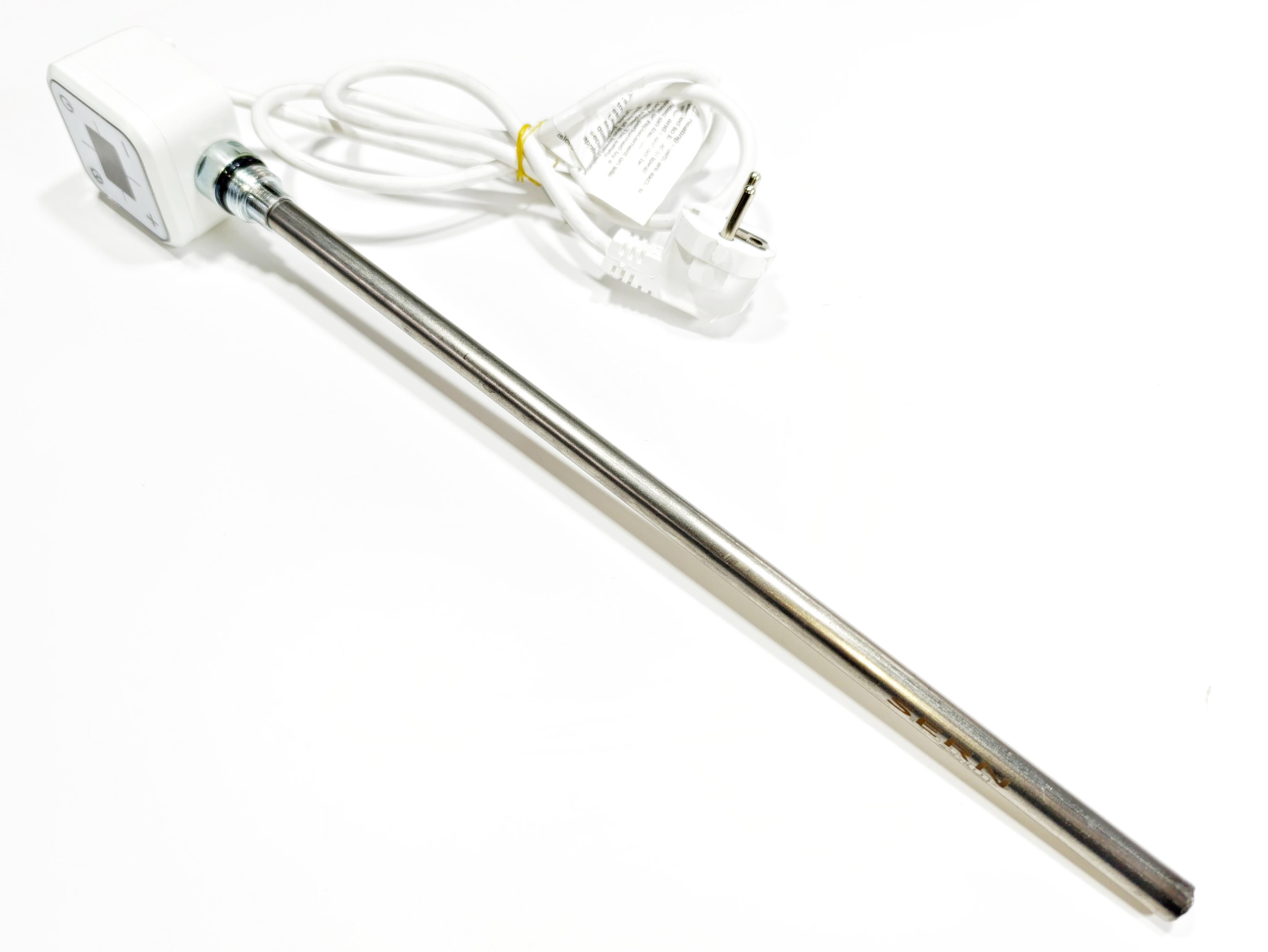 Havlupan Isıtıcı Rezistans 400 W / 230 V / L:370 MM, Beyaz, Kare Dijital, HP013 Model - Towel Radiator Heater Resistance 400 W / 230 V / L:370 MM, White, Square Digital, HP013 Model