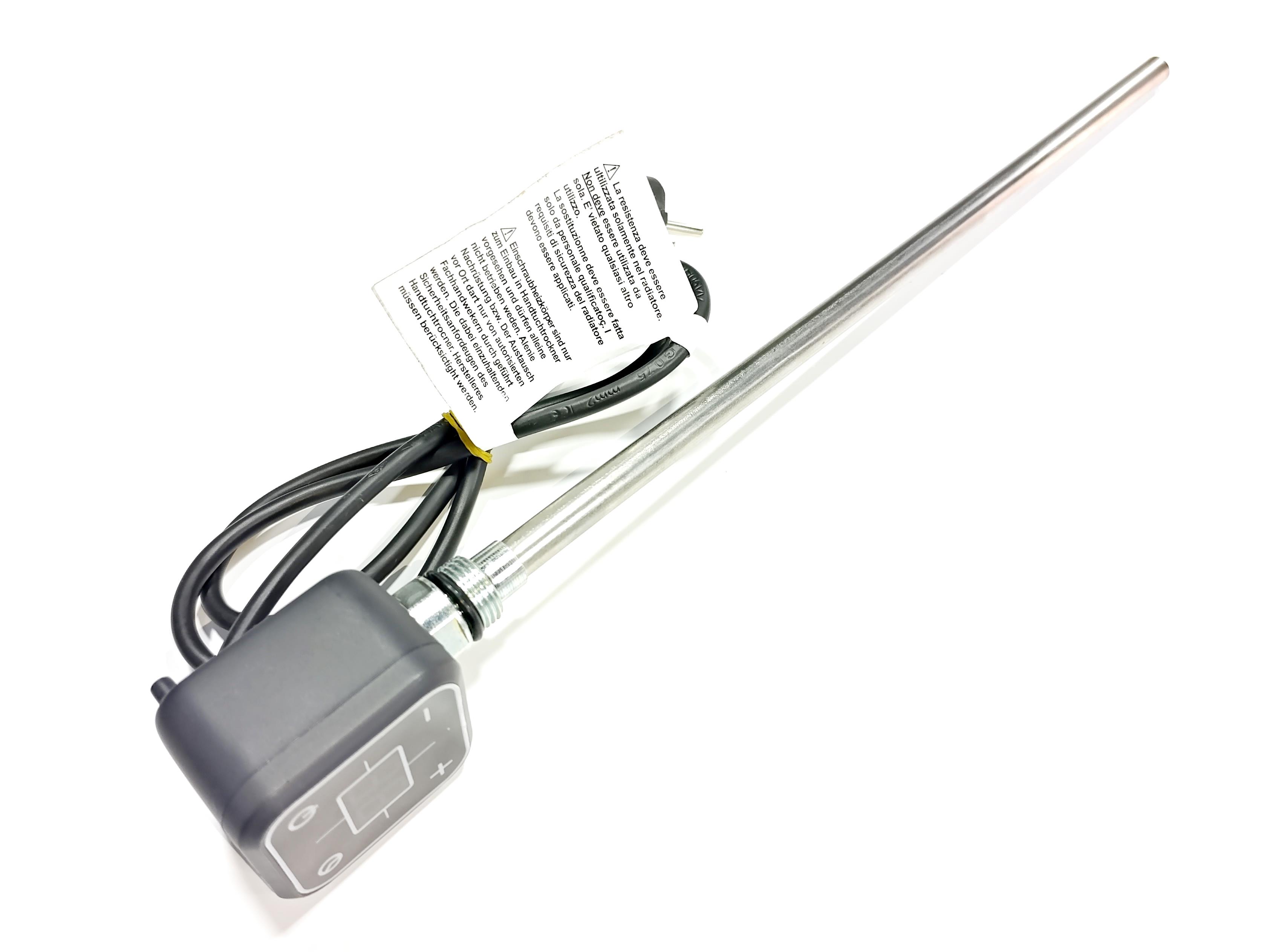 Havlupan Isıtıcı Rezistans 400 W / 230 V / L:370 MM, Antresit, Kare Dijital, HP013 Model - Towel Radiator Heater Resistance 400 W / 230 V / L:370 MM, Anthracite, Square Digital, HP013 Model