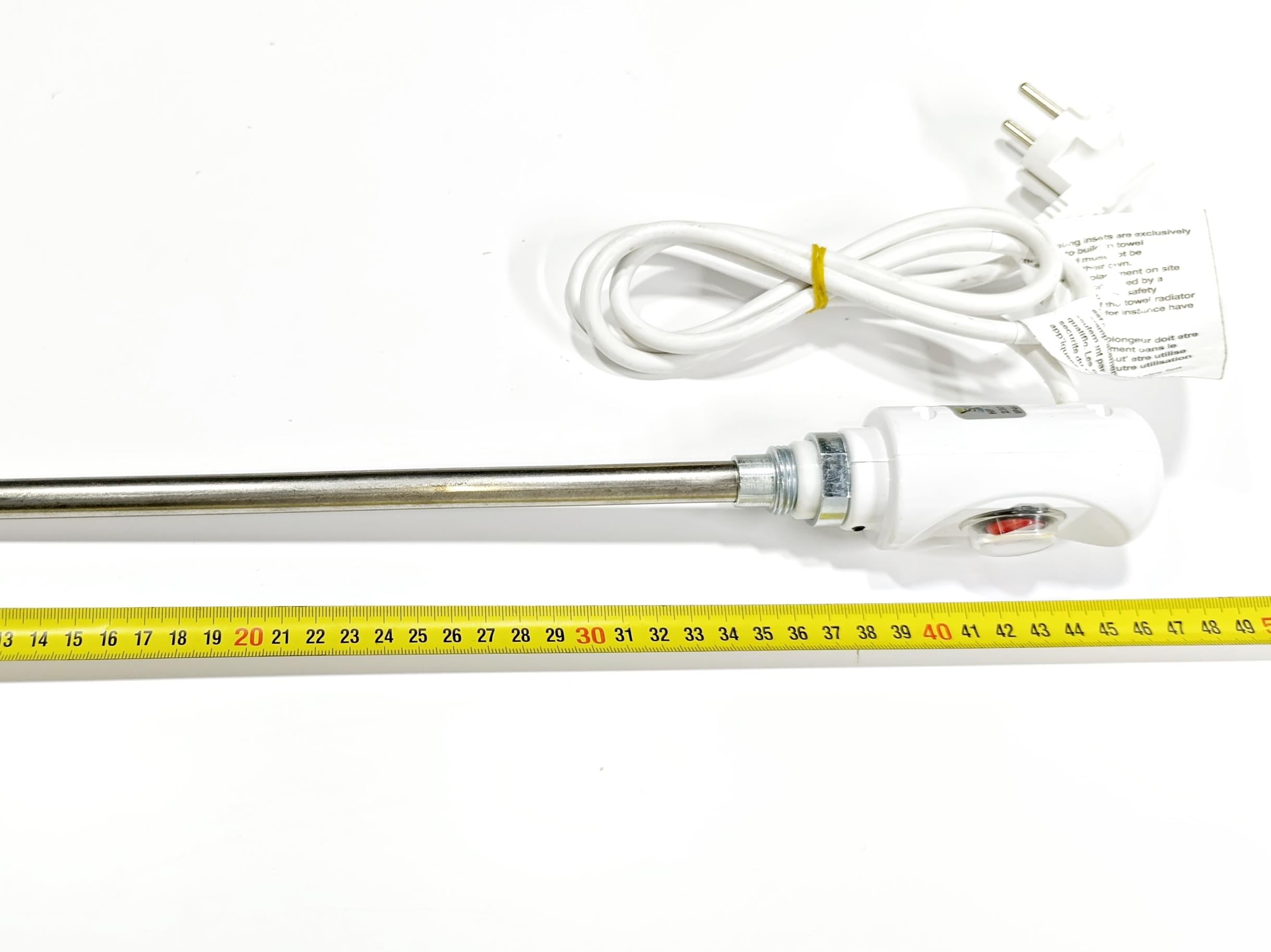 Havlupan Isıtıcı Rezistans 400W / 230V / L:370MM, Beyaz, On/Off Anahtar, HP03 Model - Towel Radiator Heater Resistors 400W / 230V / L:370MM, White, On/Off Switch, HP03