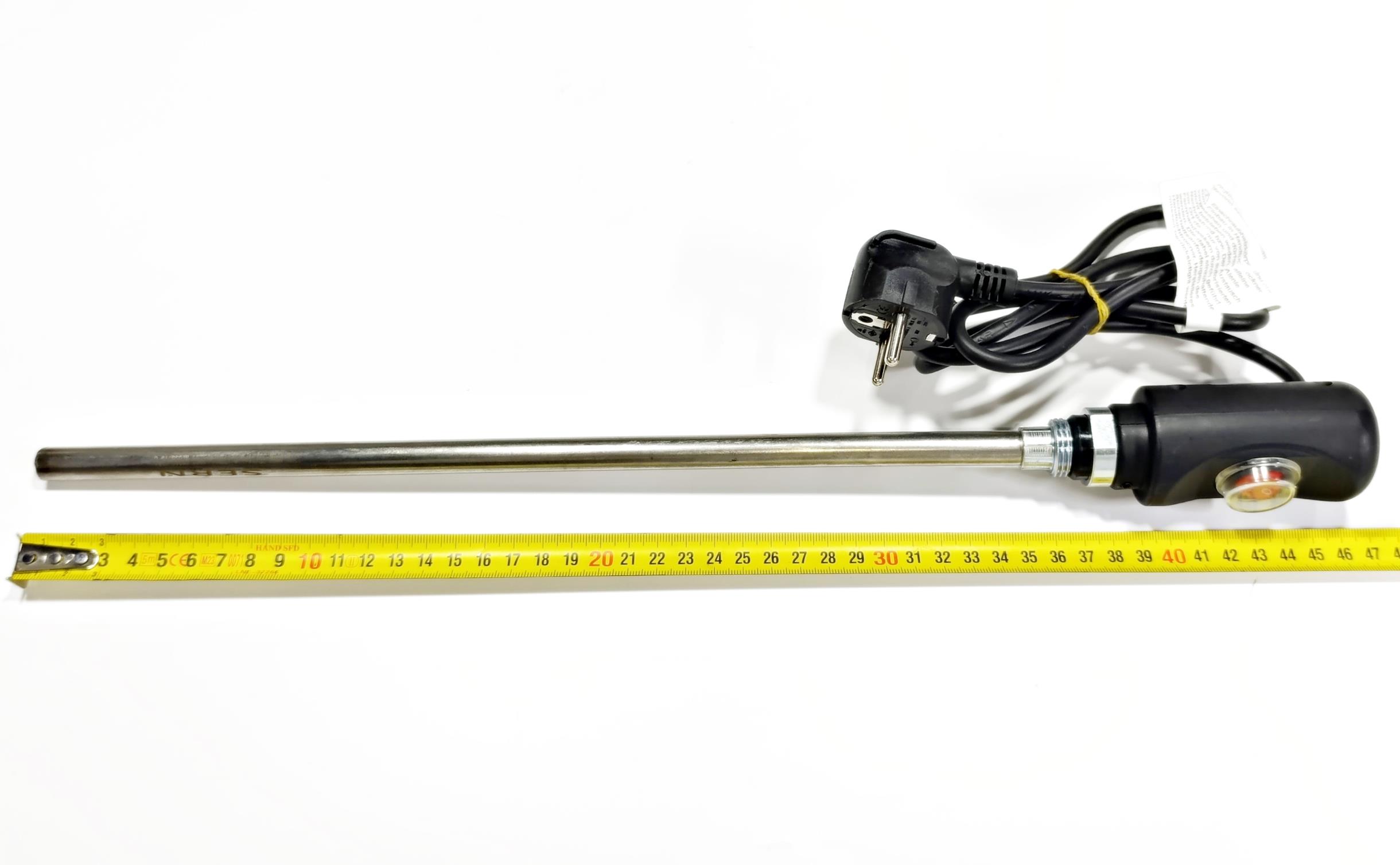 Havlupan Isıtıcı Rezistans 400W / 230V / L:370MM, Siyah, On/Off Anahtar, HP03 Model - Towel Radiator Heater Resistors 400W / 230V / L:370MM, Black, On/Off Switch, HP03