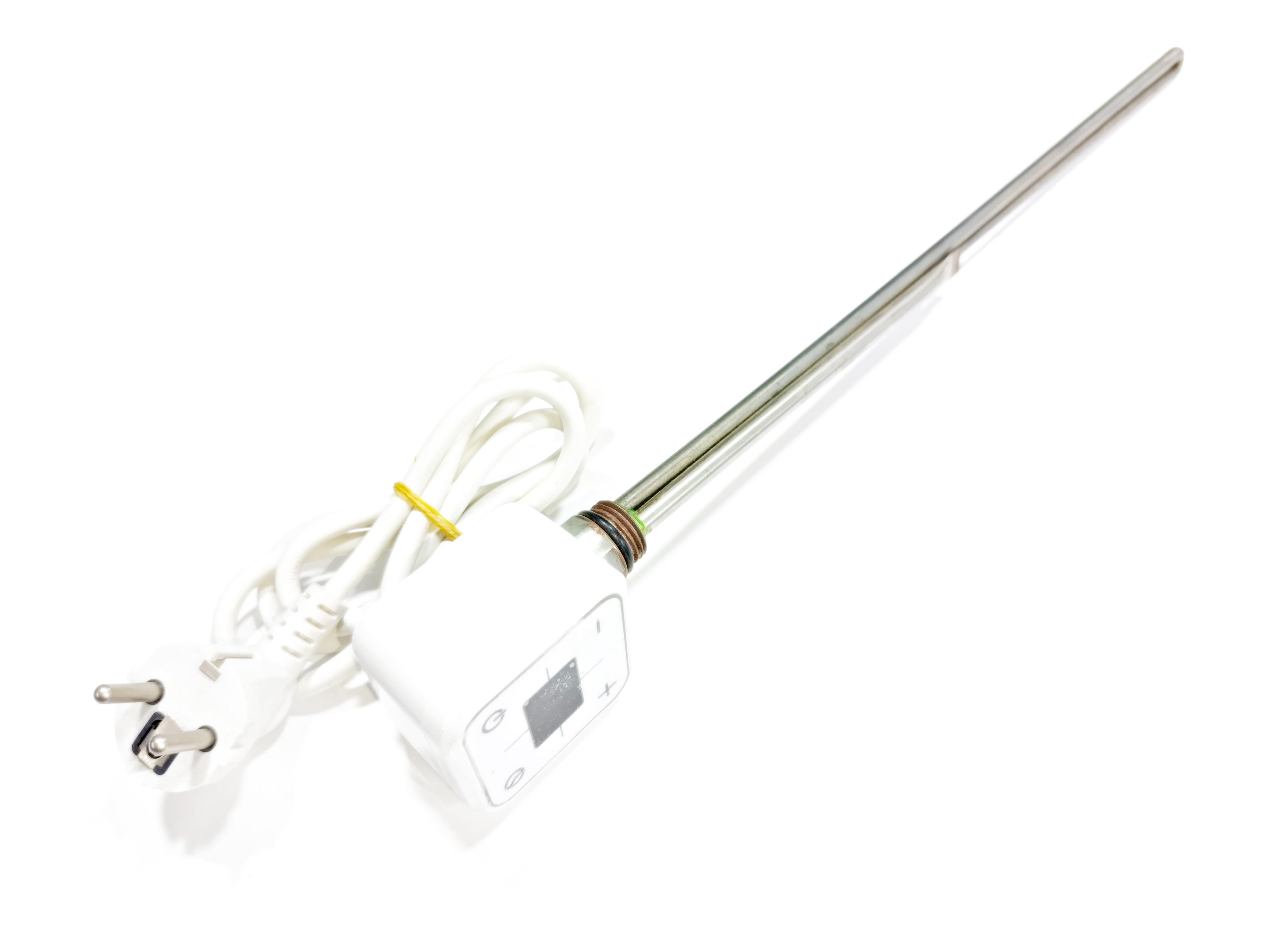 Havlupan Isıtıcı Rezistans 600 W / 230 V / L:550 MM, Beyaz, Kare Dijital, HP013 Model - Towel Radiator Heater Resistance 600 W / 230 V / L:550 MM, White, Square Digital, HP013 Model