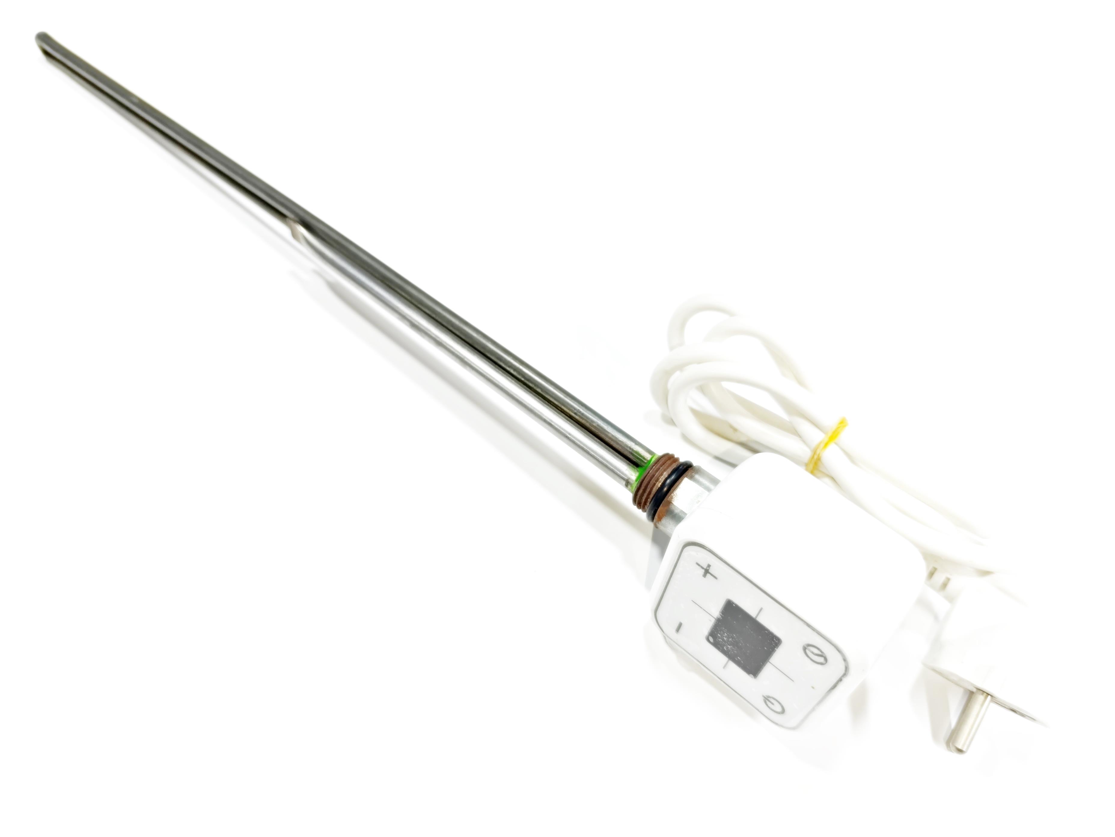 Havlupan Isıtıcı Rezistans 600 W / 230 V / L:550 MM, Beyaz, Kare Dijital, HP013 Model - Towel Radiator Heater Resistance 600 W / 230 V / L:550 MM, White, Square Digital, HP013 Model