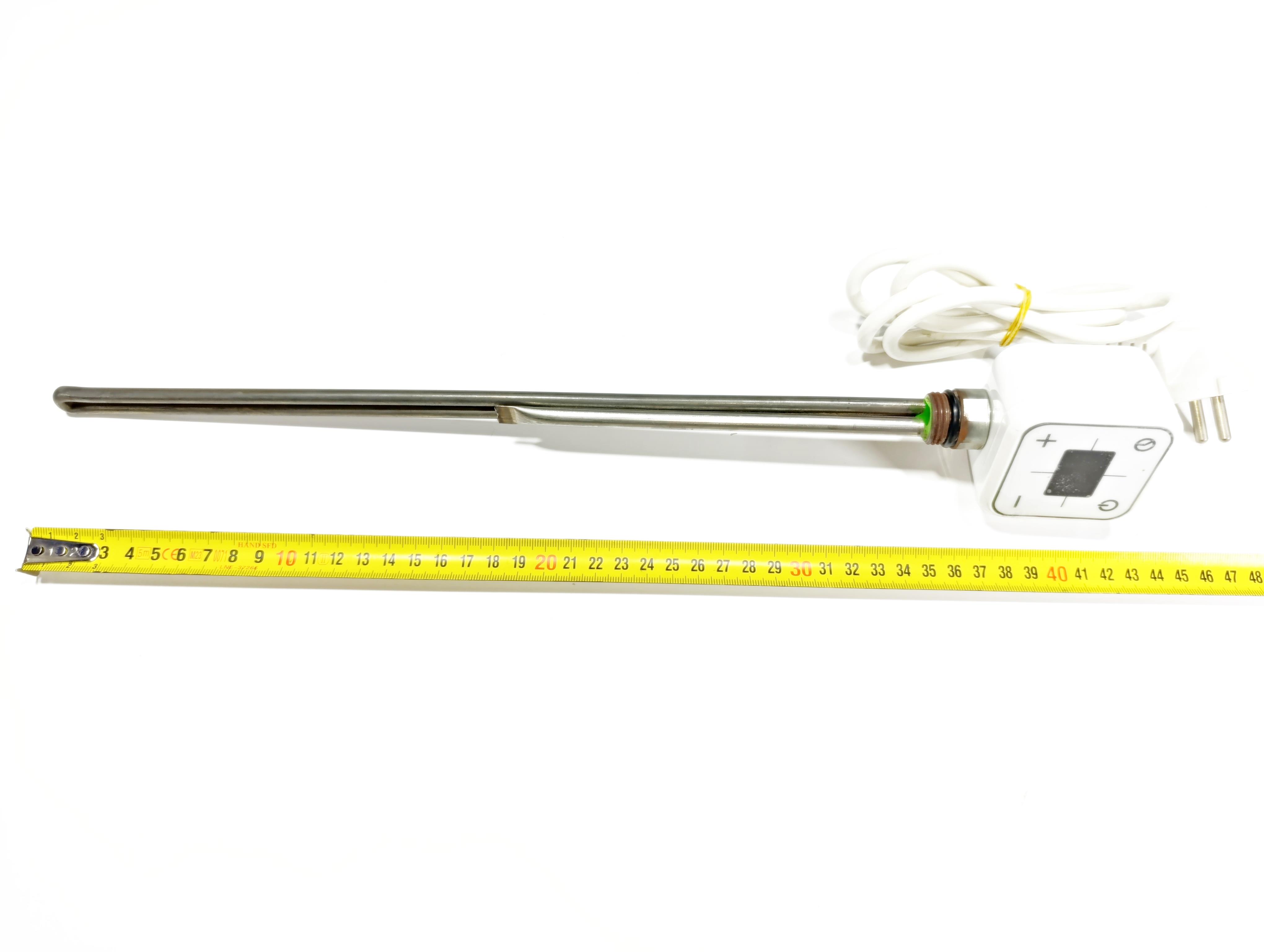 Havlupan Isıtıcı Rezistans 600 W / 230 V / L:550 MM, Beyaz, Kare Dijital, HP013 Model - Towel Radiator Heater Resistance 600 W / 230 V / L:550 MM, White, Square Digital, HP013 Model