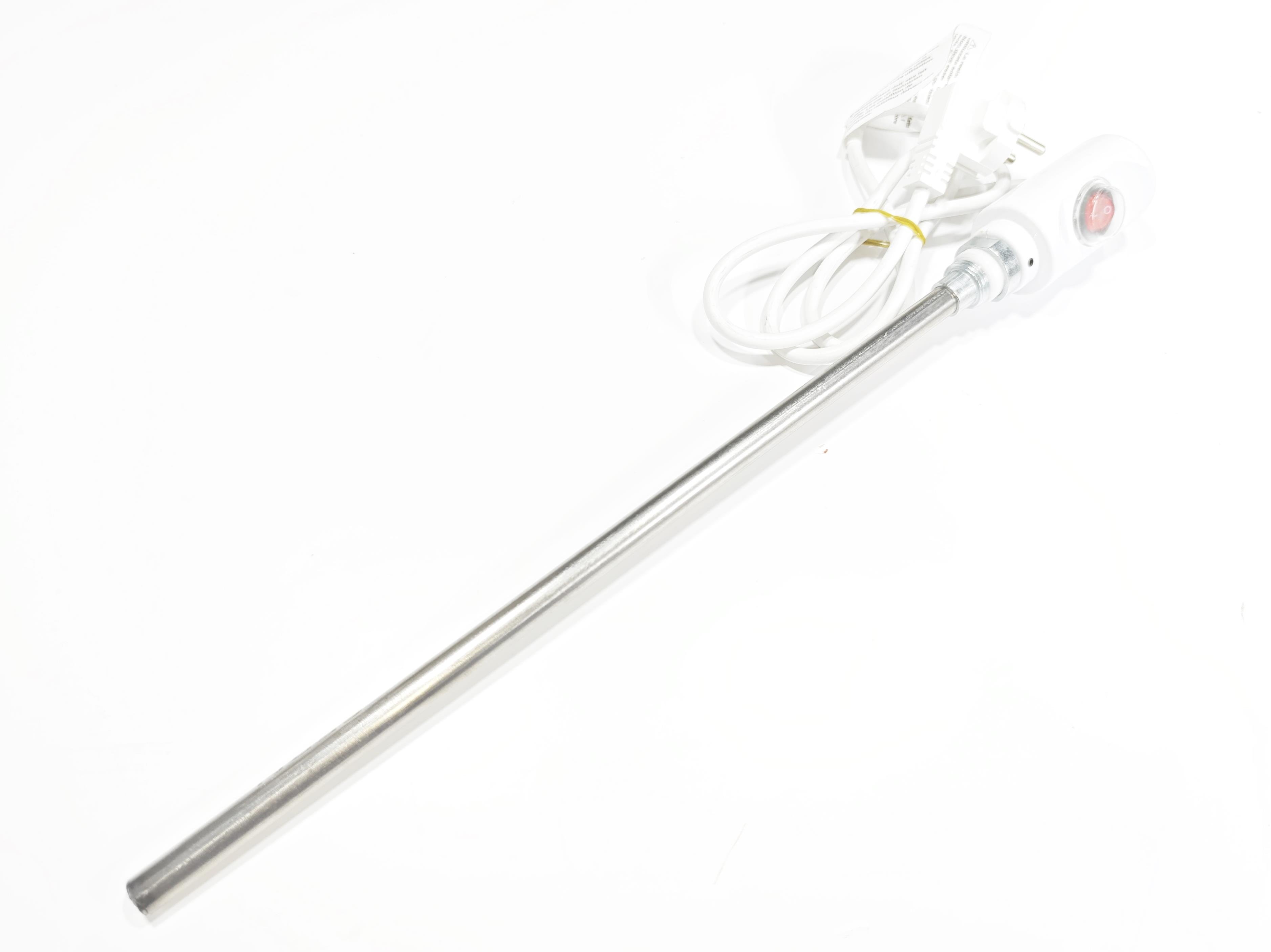 Havlupan Isıtıcı Rezistans 600W / 230V / L:550MM, Beyaz, On/Off Anahtar, HP03 Model - Towel Radiator Heater Resistors 600W / 230V / L:550MM, White, On/Off Switch, HP03