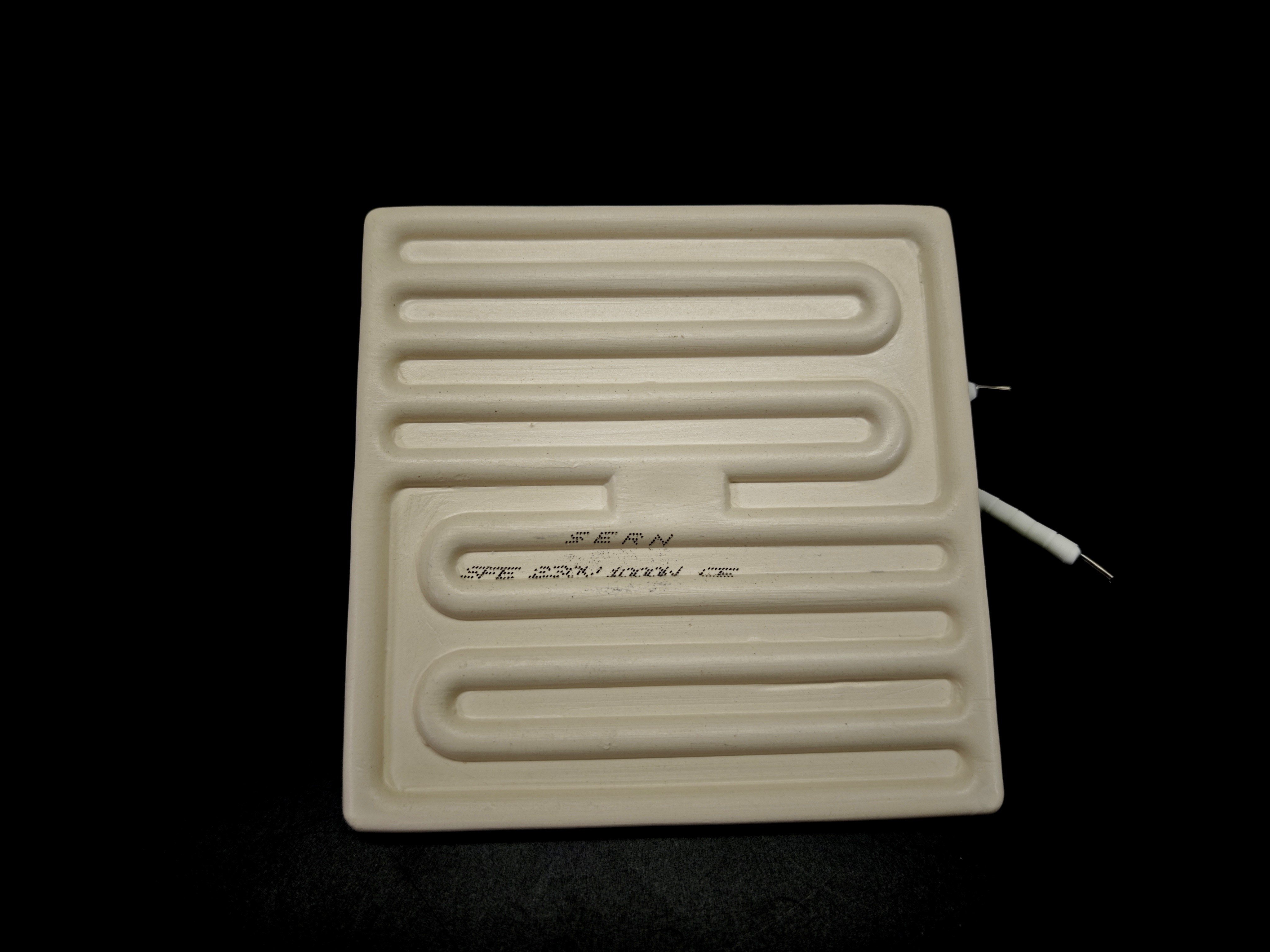 01.Plain (White) Ceramics ResistancesInfrared Ceramic Heater Element Flat 122x122mm 1000W 230V White – SFE ModelInfrared Ceramic Heater Element Flat 122x122mm 1000W 230V White – SFE Model