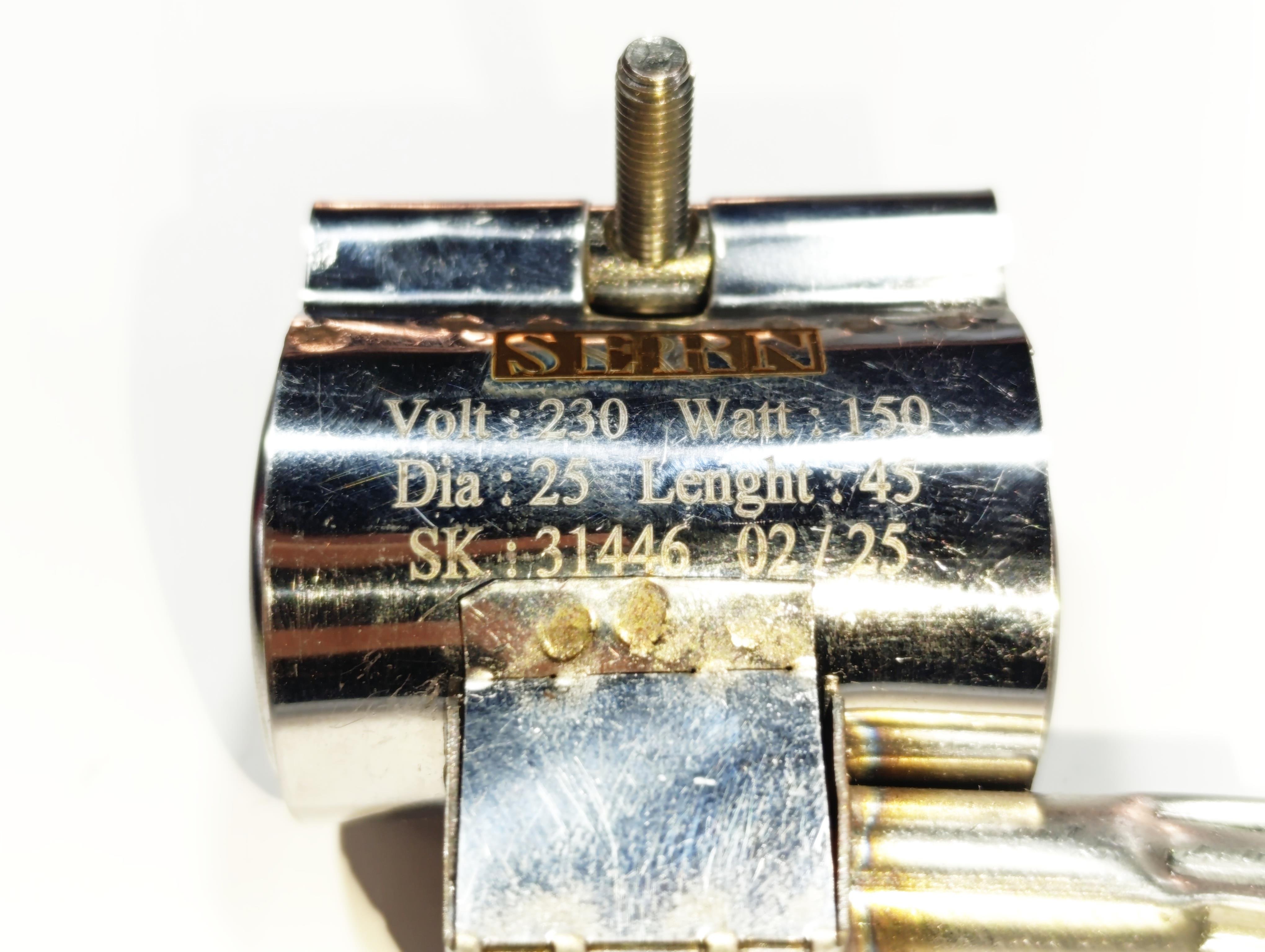 Kelepçe Meme Rezistans 25mm Çap-45mm Boy-150W-230V