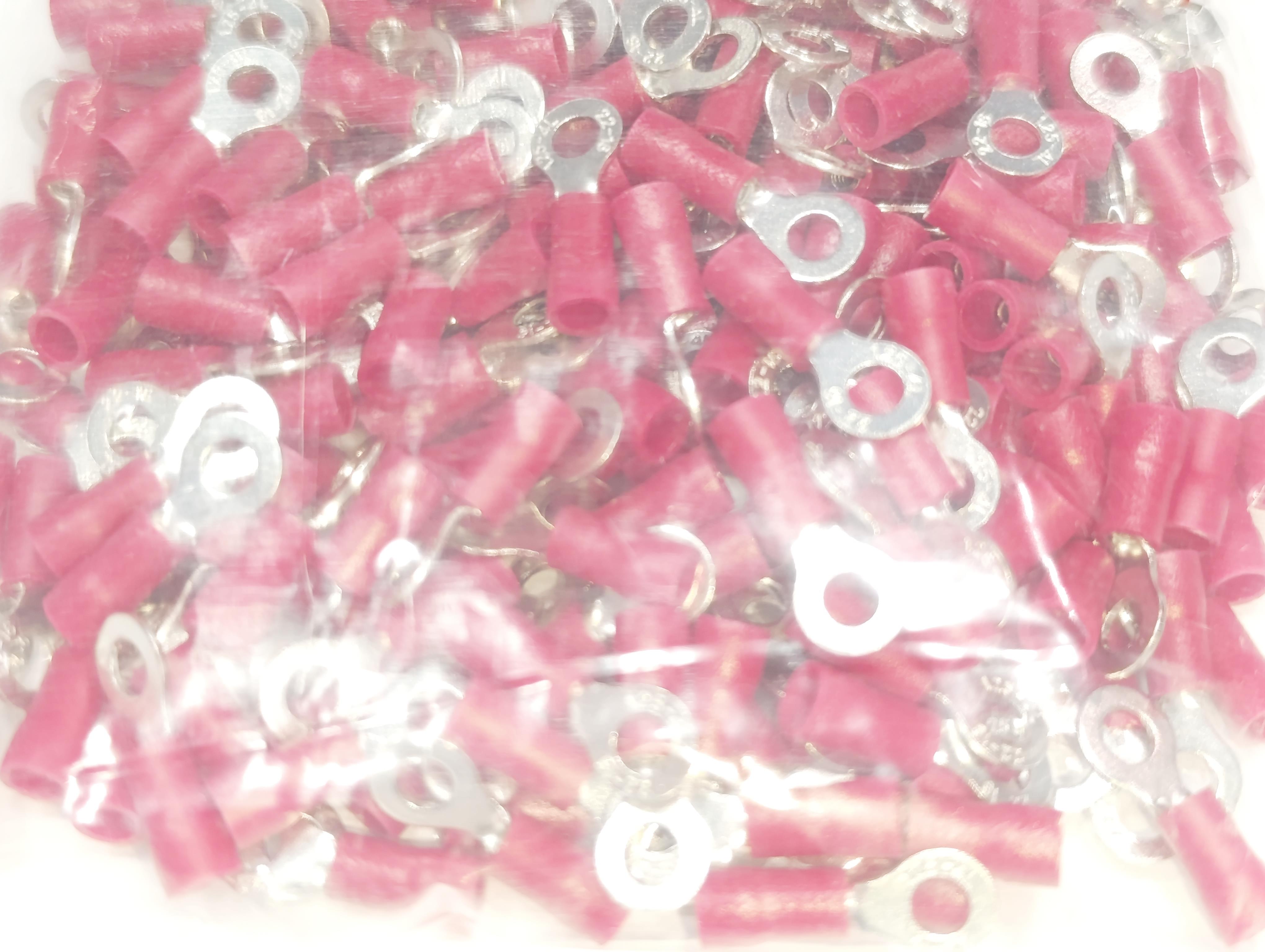  08.Insulated Cable EndsM4 (0.50 x 1.50 mm²) Round Type Insulated Cable End Terminals Red Colour – 1 Pack – 200 PiecesM4 (0.50 x 1.50 mm²) Round Type Insulated Cable End Terminals Red Colour – 1 Pack – 200 Pieces