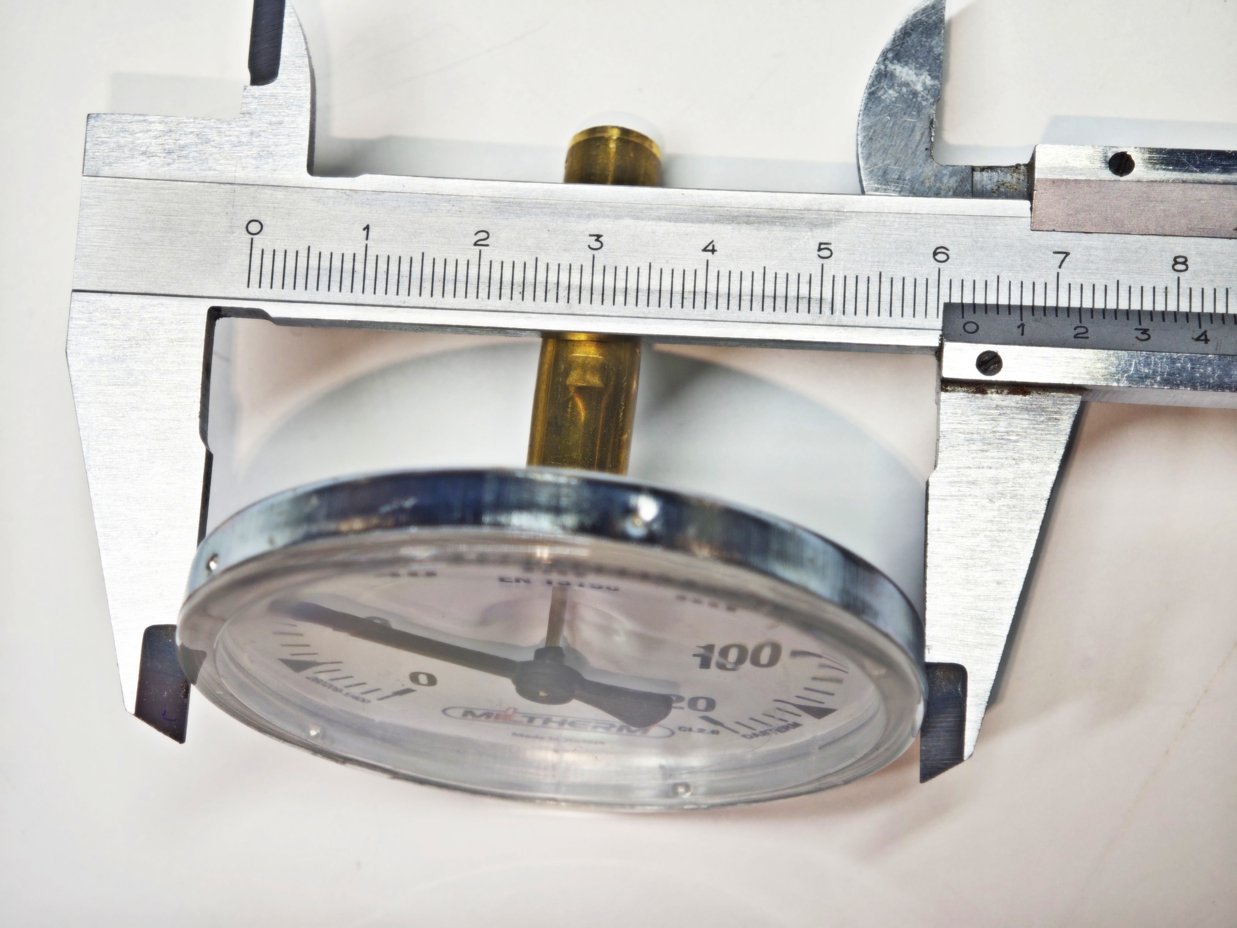 03.Indicators & NipplesMILTHERM Bi-Metal Thermometer 0-120°C Ø63mm 50mm Rear Connection G1/2