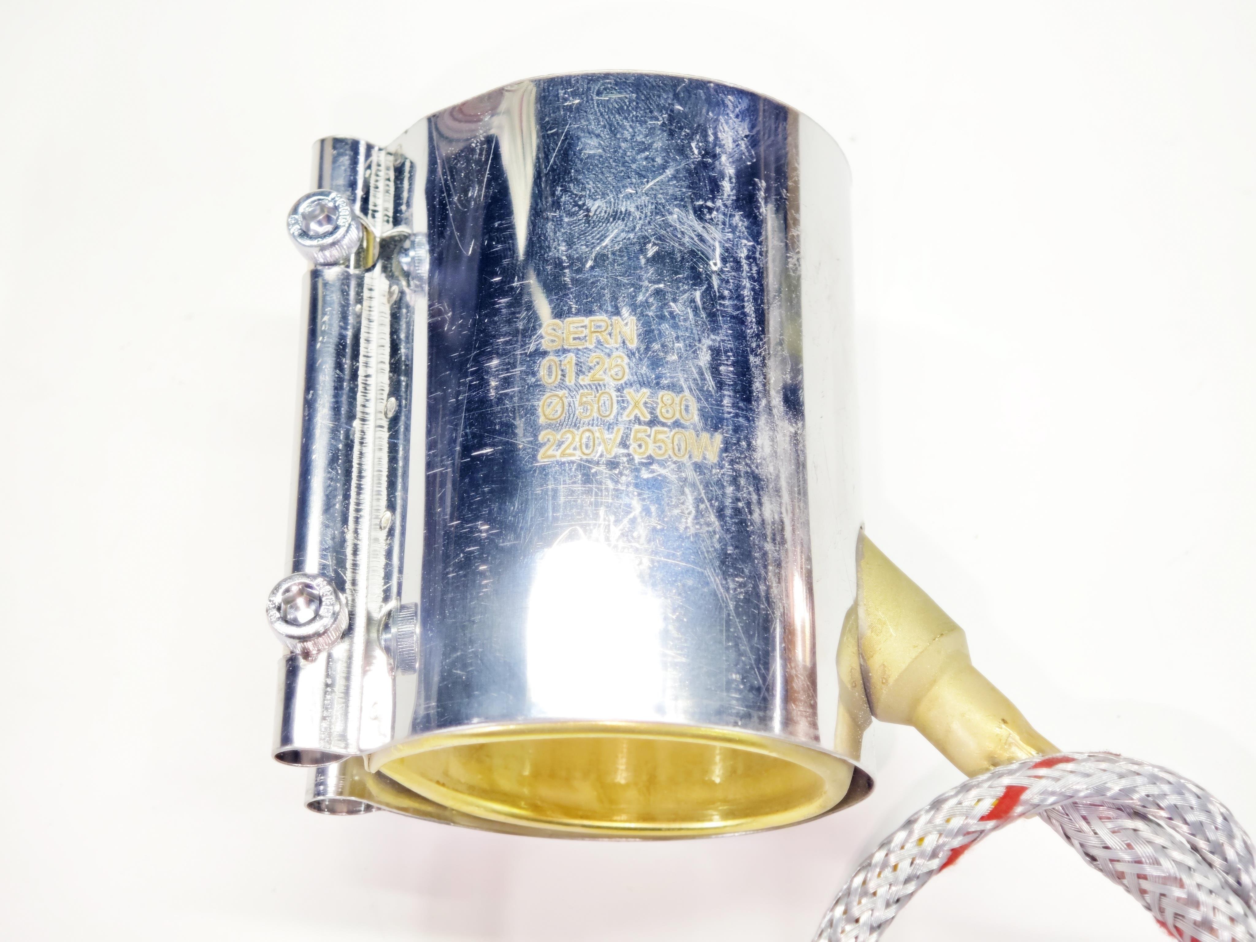 03.Clamp Nozzle Heating ElementsNozzle Brass Heater Heating Element 50mm Diameter - 80mm Length - 550W - 220V Metal ArmoredNozzle Brass Heater Heating Element 50mm Diameter - 80mm Length - 550W - 220V Metal Armored