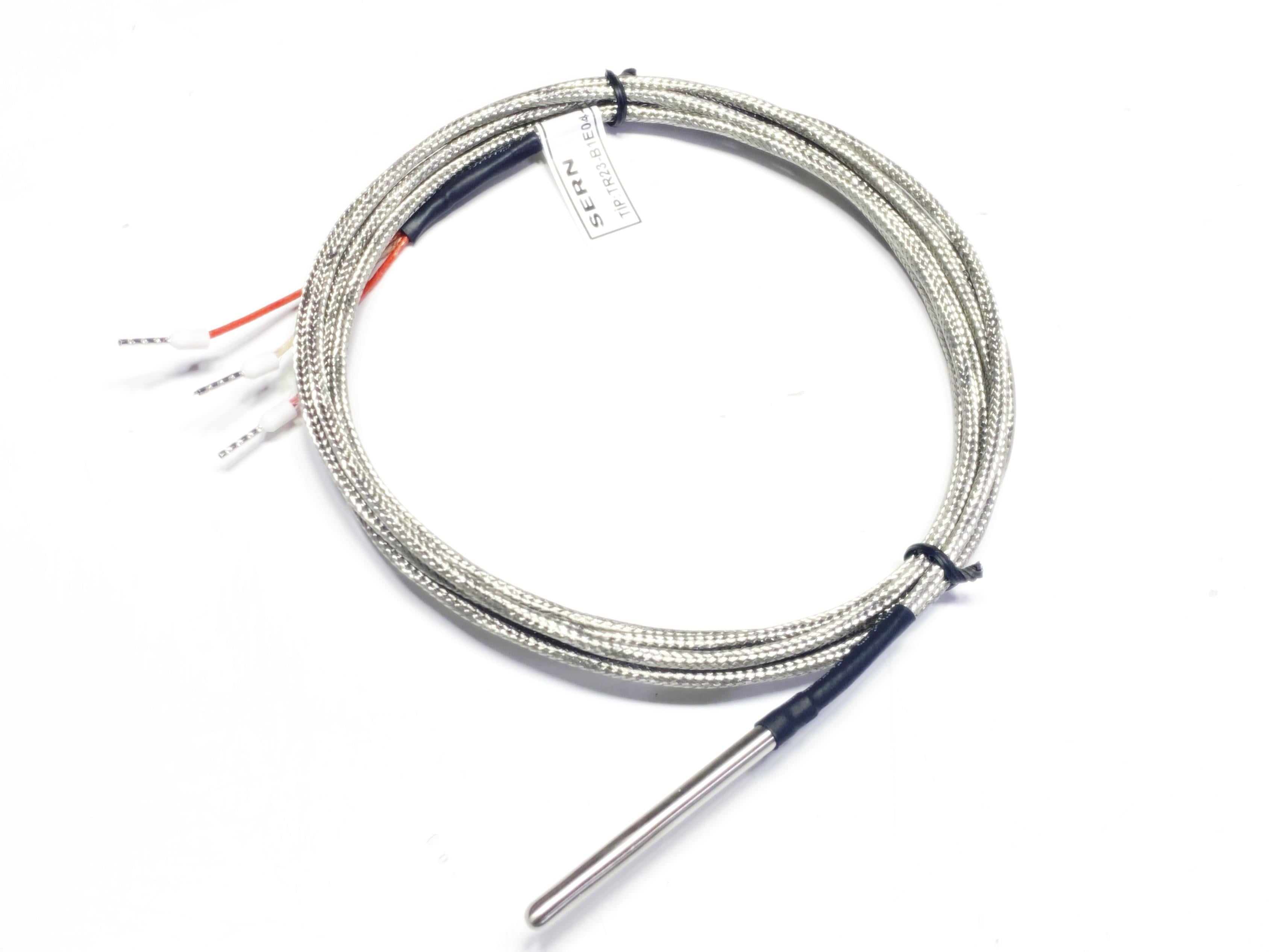 01.Thermocouples, PT100 and NTCPT100 Sensor with 4mm Thickness, 4cm Length, and 2 Meter CablePT100 Sensor with 4mm Thickness, 4cm Length, and 2 Meter Cable 