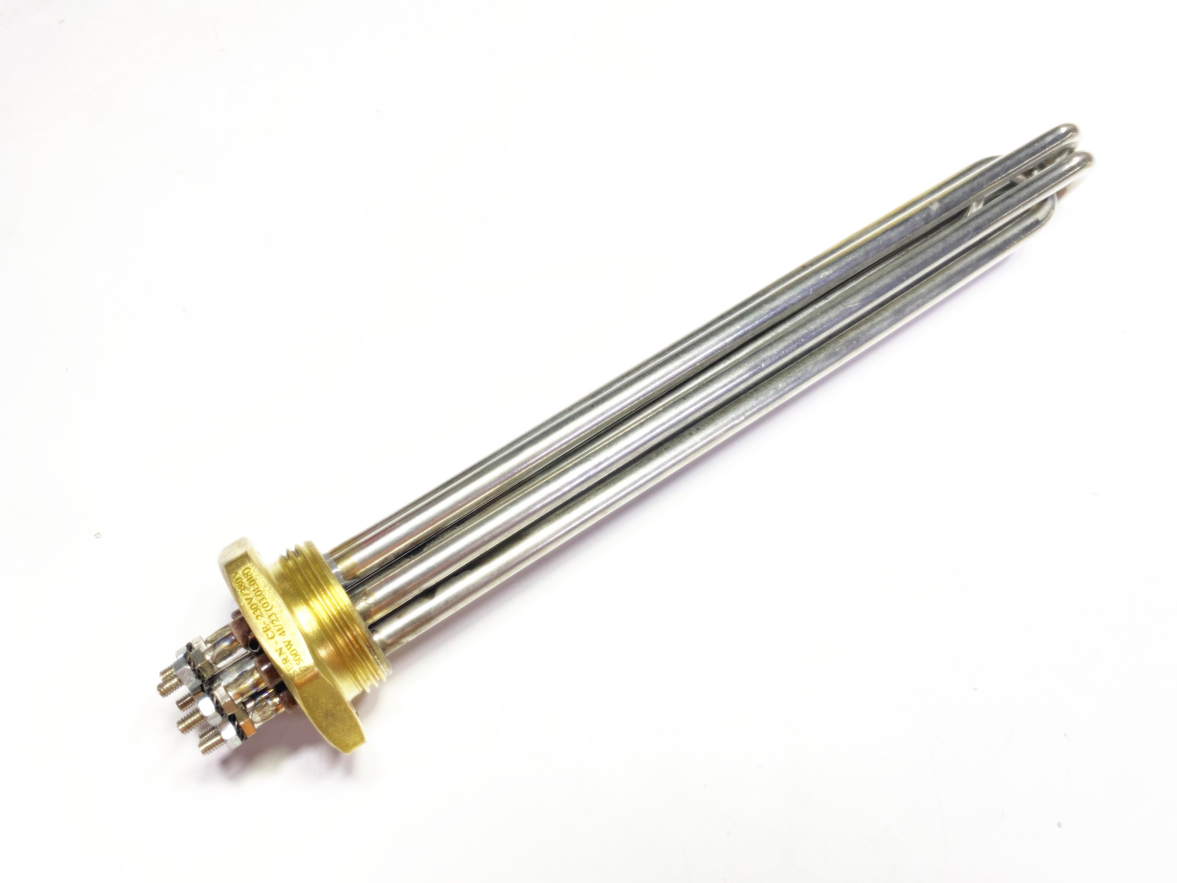 01.Solar Energy Heating ElementsSern 30cm 7500W 1-1/4 Inch CR304 Stainless Steel Industrial Heating Element – 380V 3-Phase | Non-ThermostaticSern 30cm 7500W 1-1/4 Inch CR304 Stainless Steel Industrial Heating Element – 380V 3-Phase | Non-Thermostatic