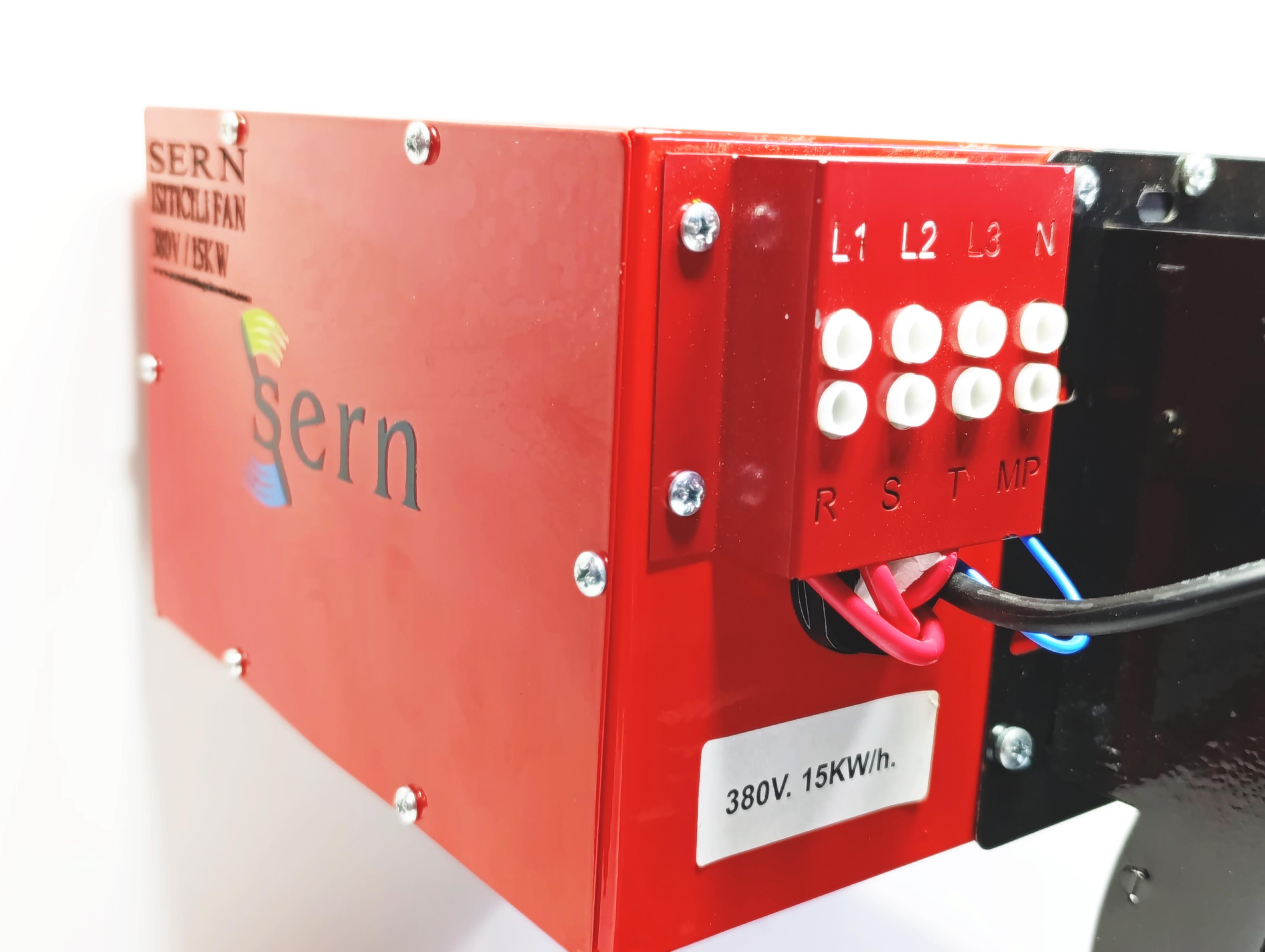 01.FI Series Fan HeatersSERN Electric Fan Heater FI 15 Model 15kW 380V 1350m³/h 120–150m² with ThermostatSERN Electric Fan Heater FI 15 Model 15kW 380V 1350m³/h 120–150m² with Thermostat